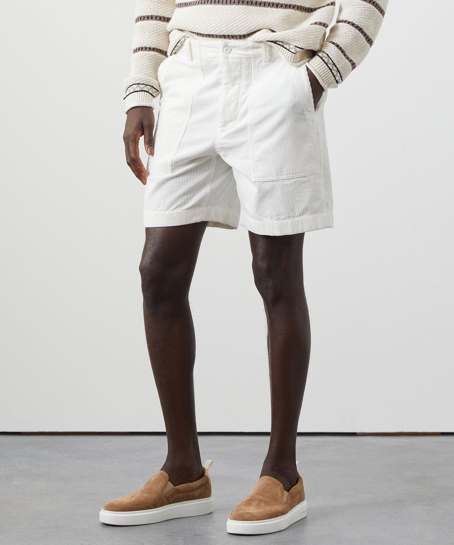 7" Wide Wale Corduroy Camp Short in Bisque Product Image
