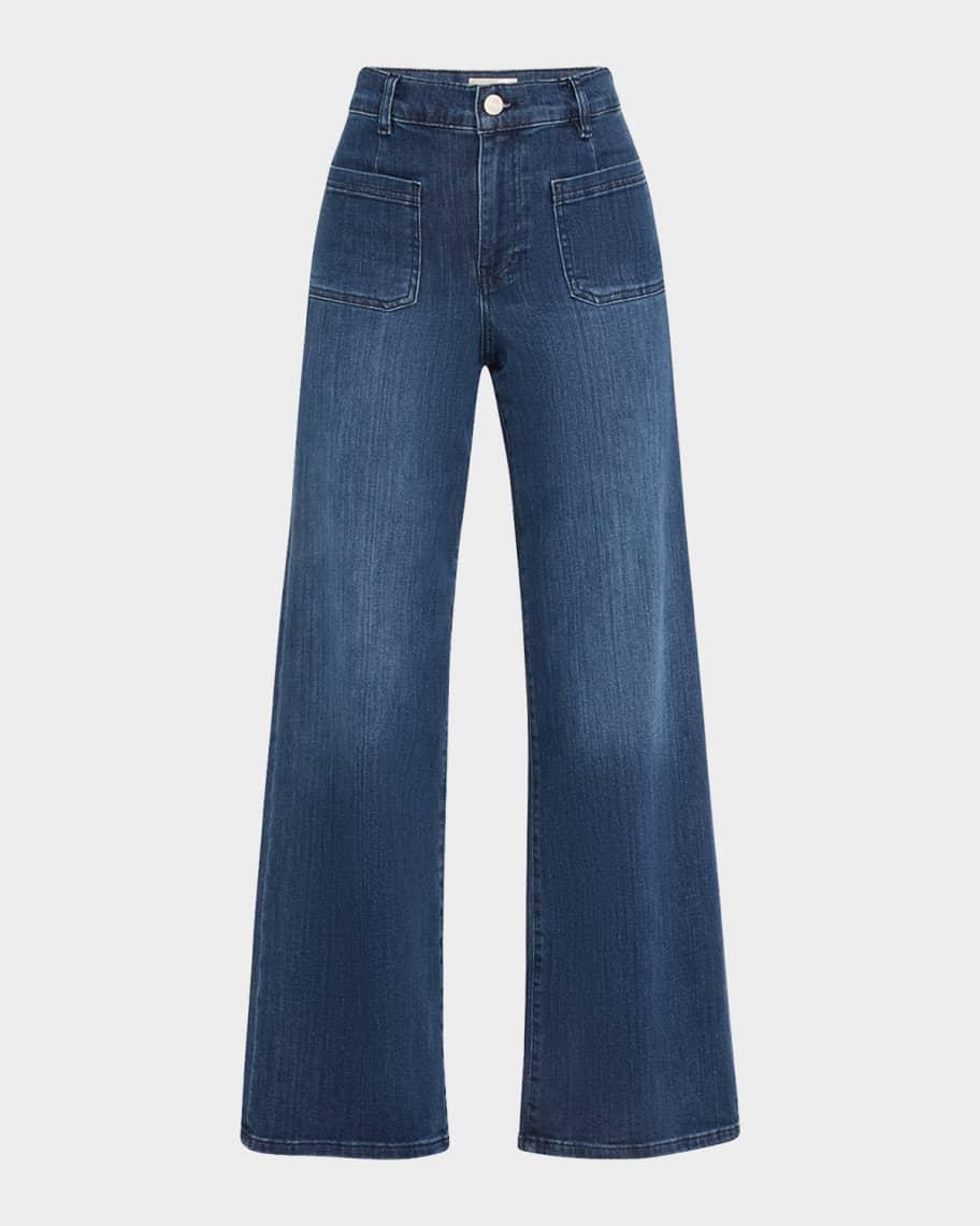 Frame Le Slim Patch Pocket Palazzo Jeans in Thunderstorm Product Image