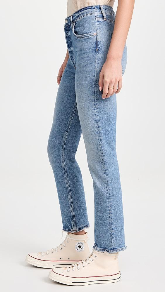 AGOLDE Riley Long High Rise Straight Jeans | Shopbop Product Image