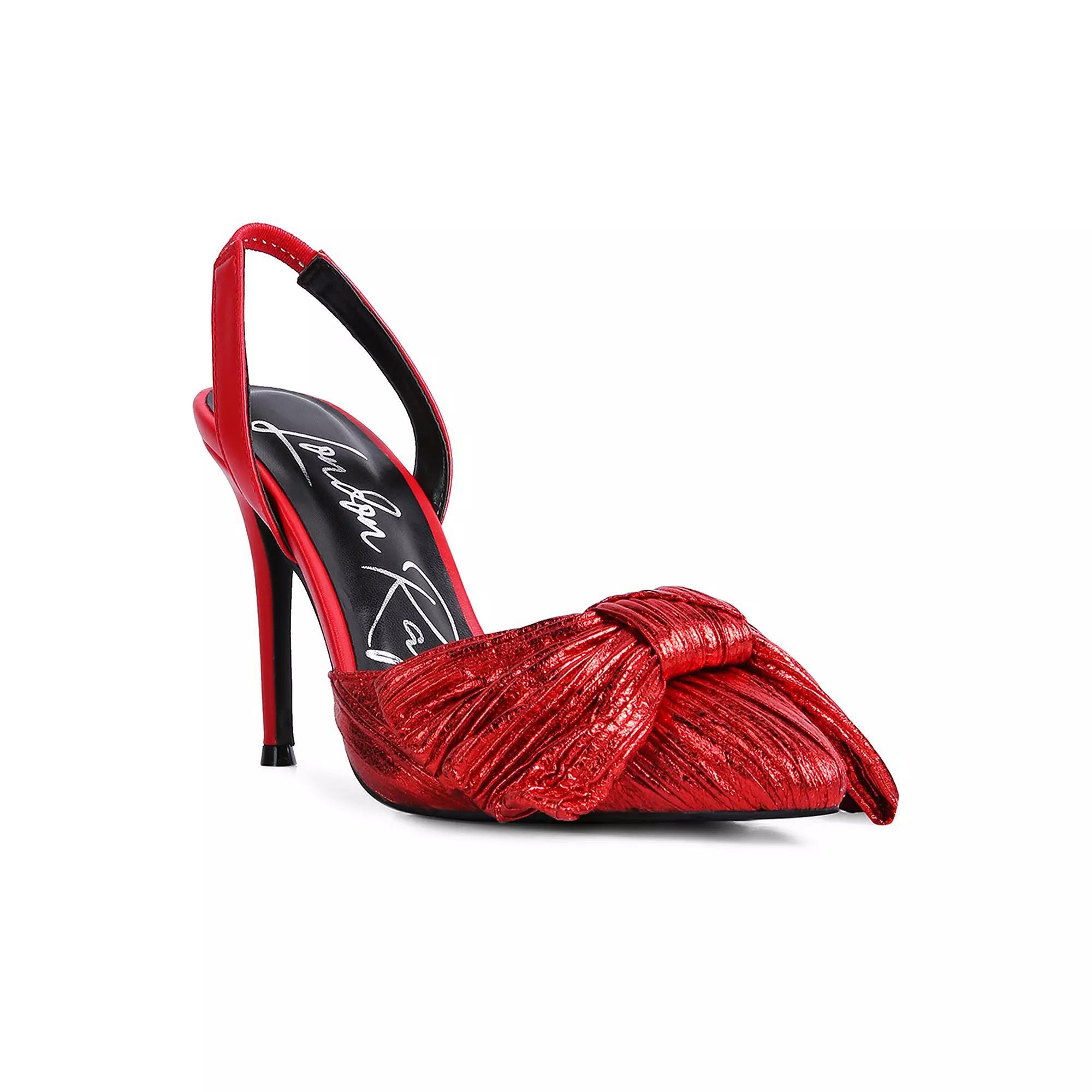 London Rag Kiki Women's Slingback Pumps, Size: 9, Red Product Image