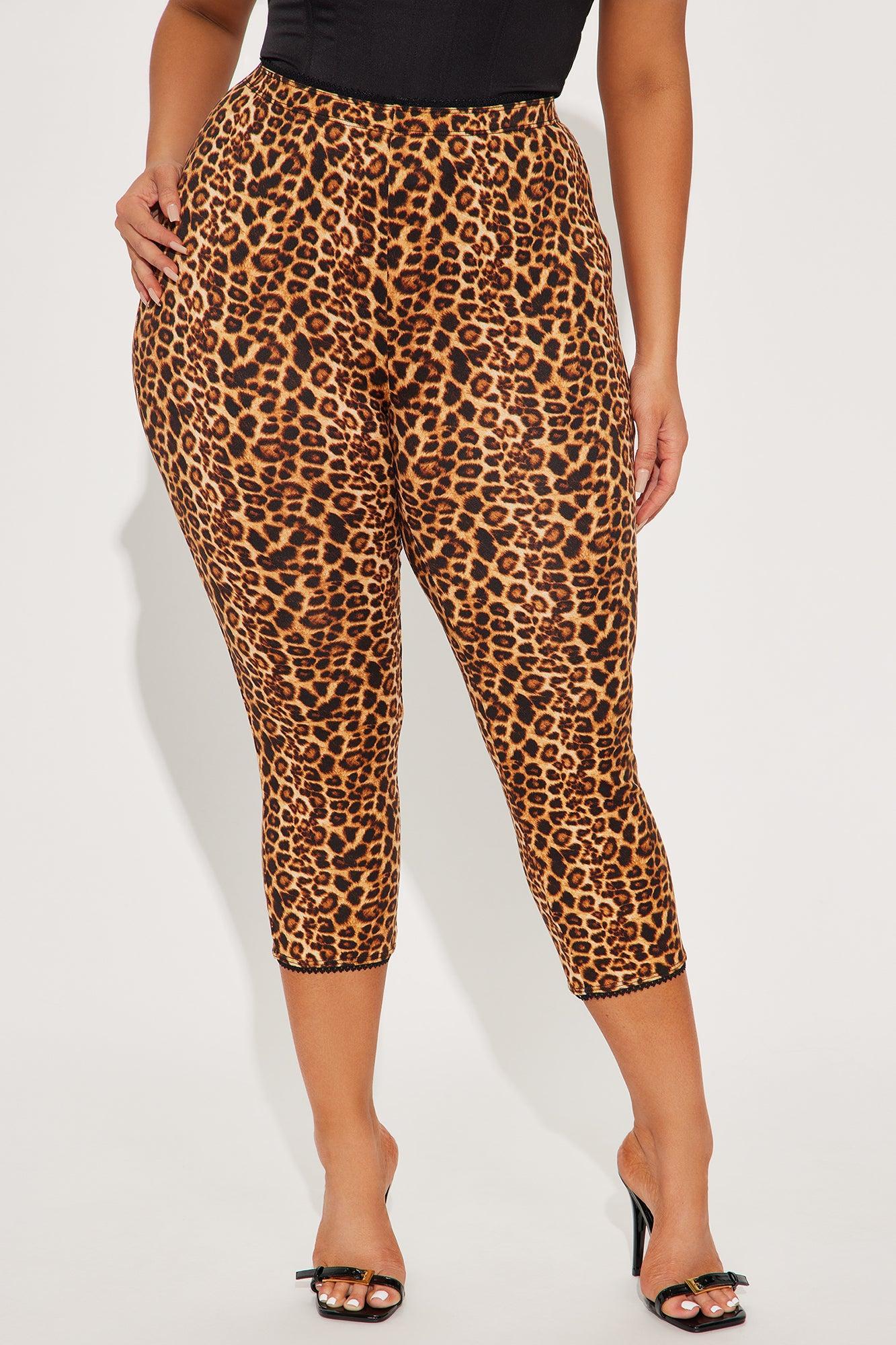 Mila Leopard Capri Legging - Brown/combo Product Image