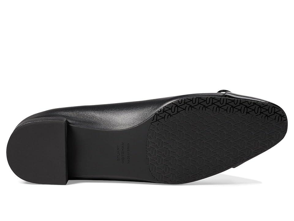 Womens Sleek Bow Leather Ballerina Flats Product Image