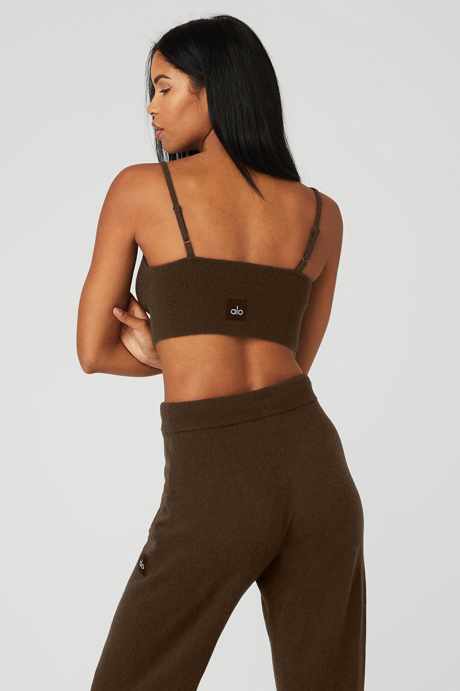 Alo Yoga | Cashmere Jet Set Bra Brown Product Image
