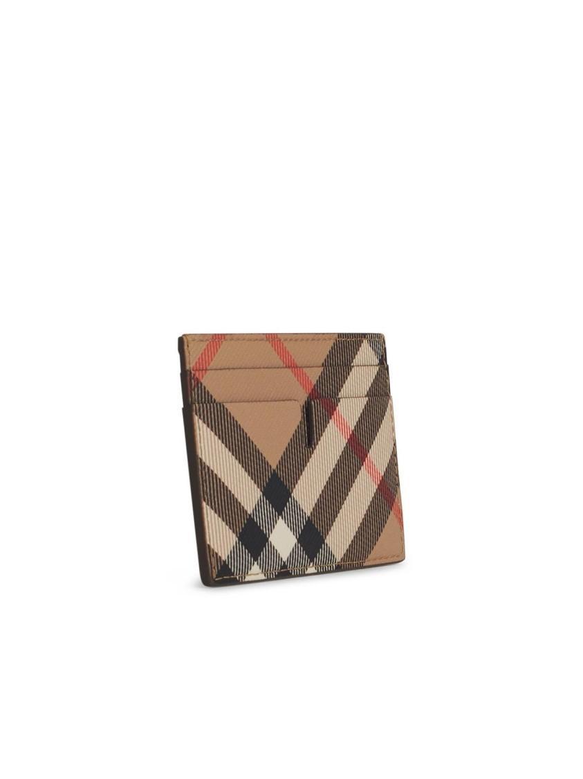 BURBERRY Check Cards Holder In Beige Product Image