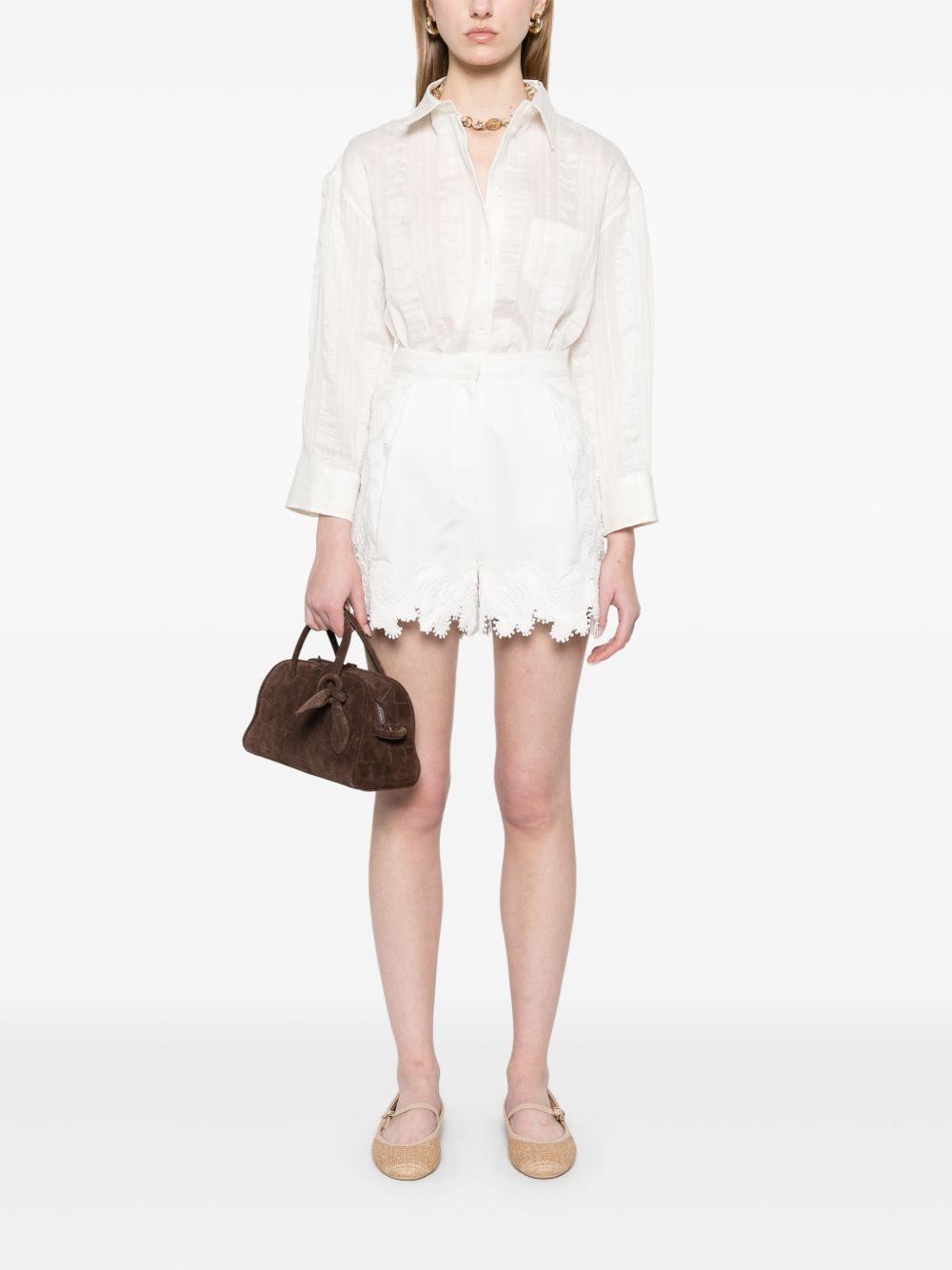 guipure lace-detail shorts  Product Image