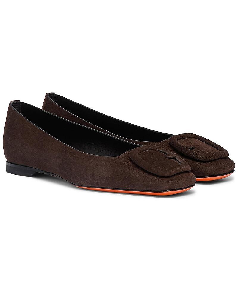 Santoni Womens Maya Suede Ballet Flat Product Image