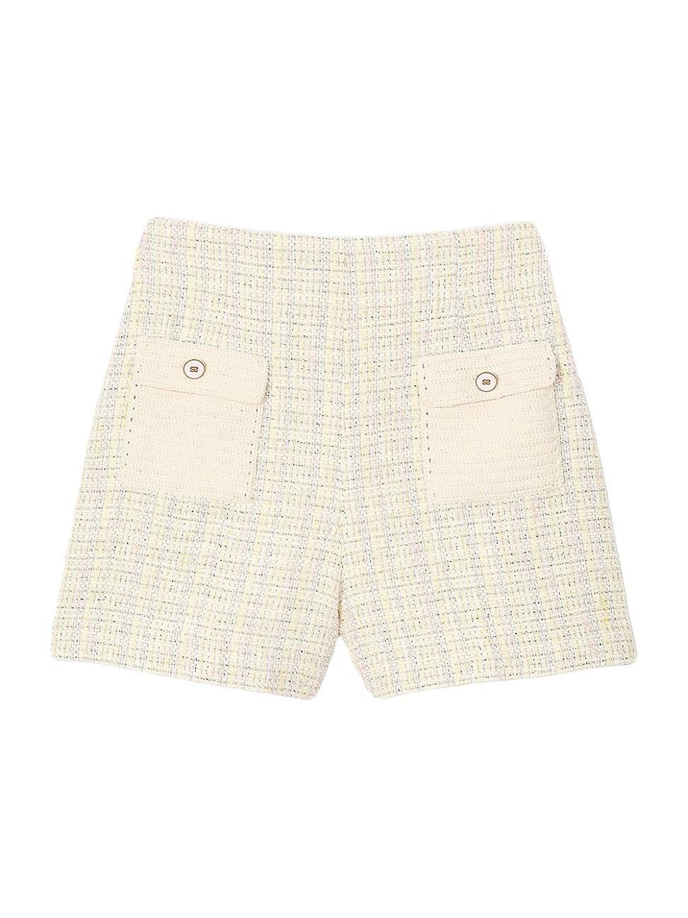 Womens Decorative Tweed Shorts Product Image