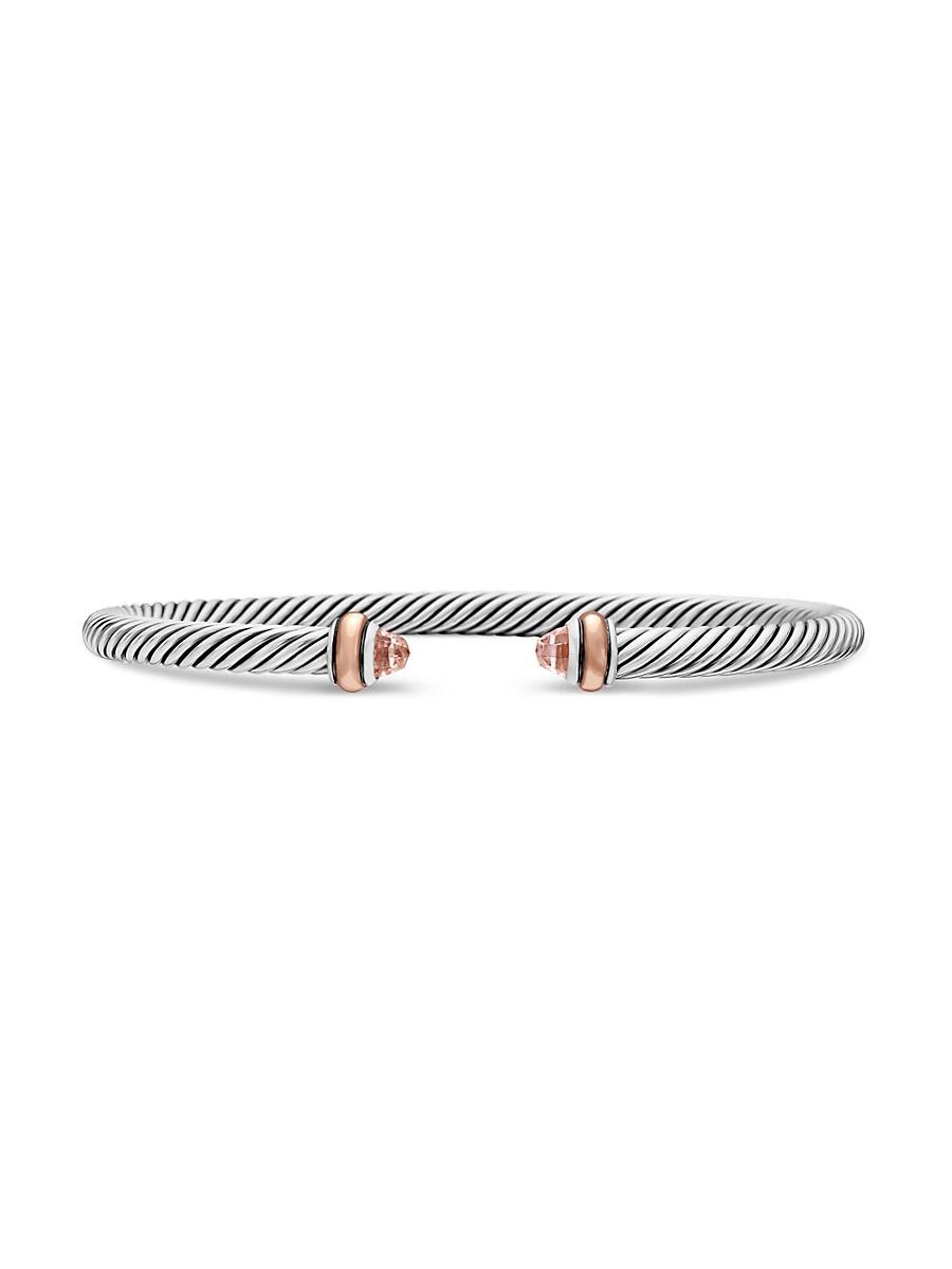 David Yurman Cable Classic Bracelet with Morganite and 18K Rose Gold Product Image
