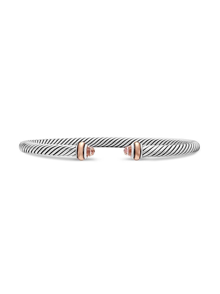 David Yurman Cable Classic Bracelet with Morganite and 18K Rose Gold Product Image