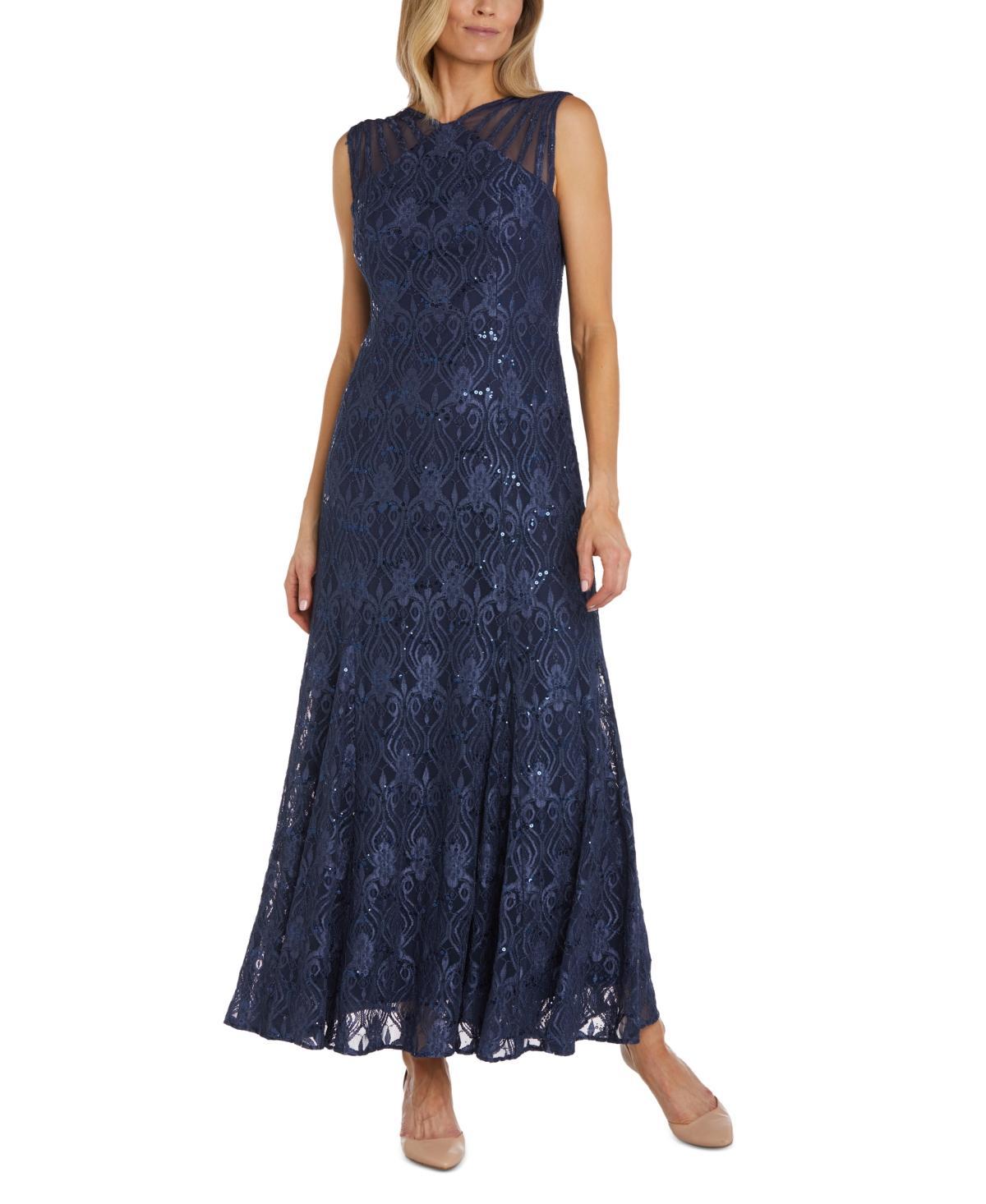 Women's R&M Richards Mermaid Lace Gown, Size: 16, Cadet Product Image