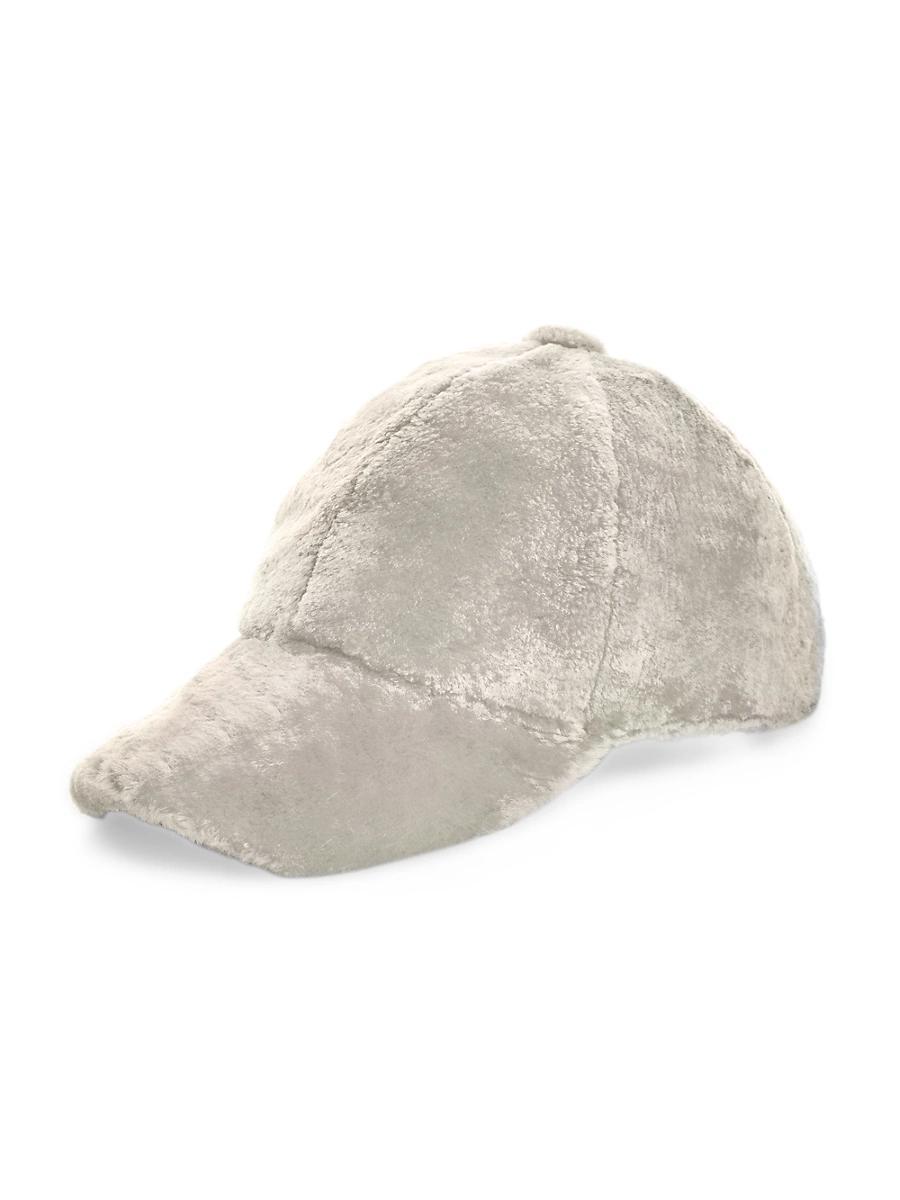 Womens Shearling Baseball Cap Product Image