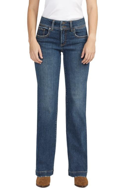 Silver Jeans Co. Suki Mid-Rise Trousers Leg Jeans L93910EAE337 (Indigo) Women's Jeans Product Image