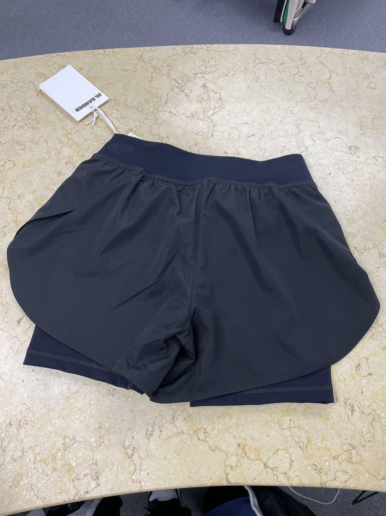 JIL SANDER Logo-print Layered Shorts In Black Product Image
