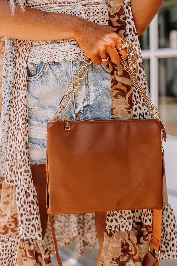 Closest To Me Faux Leather Crossbody In Camel Product Image