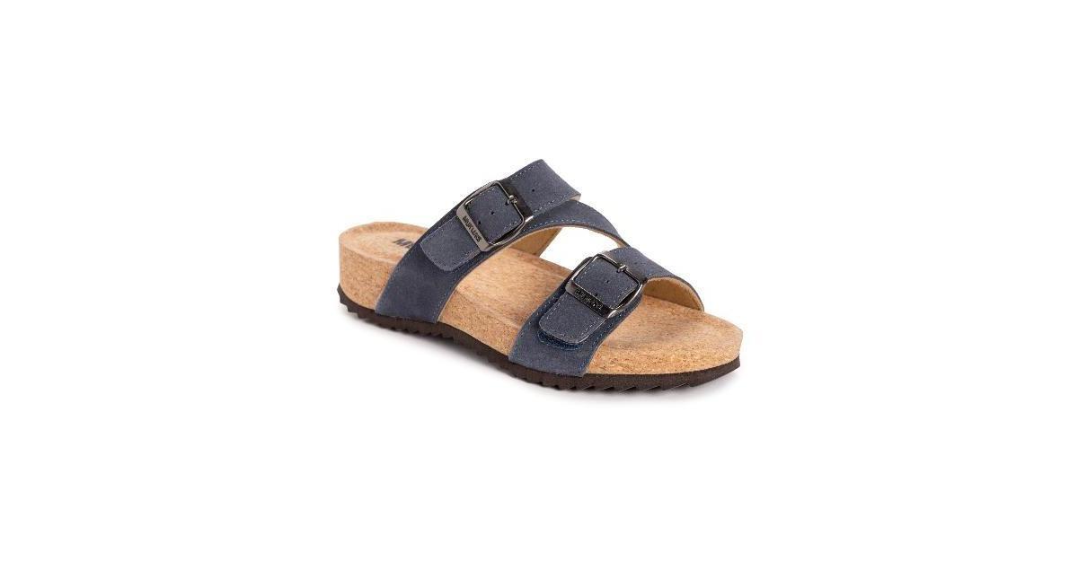 MUK LUKS Poppy Women's Suede Slide Sandals, Size: 11, Blue Product Image