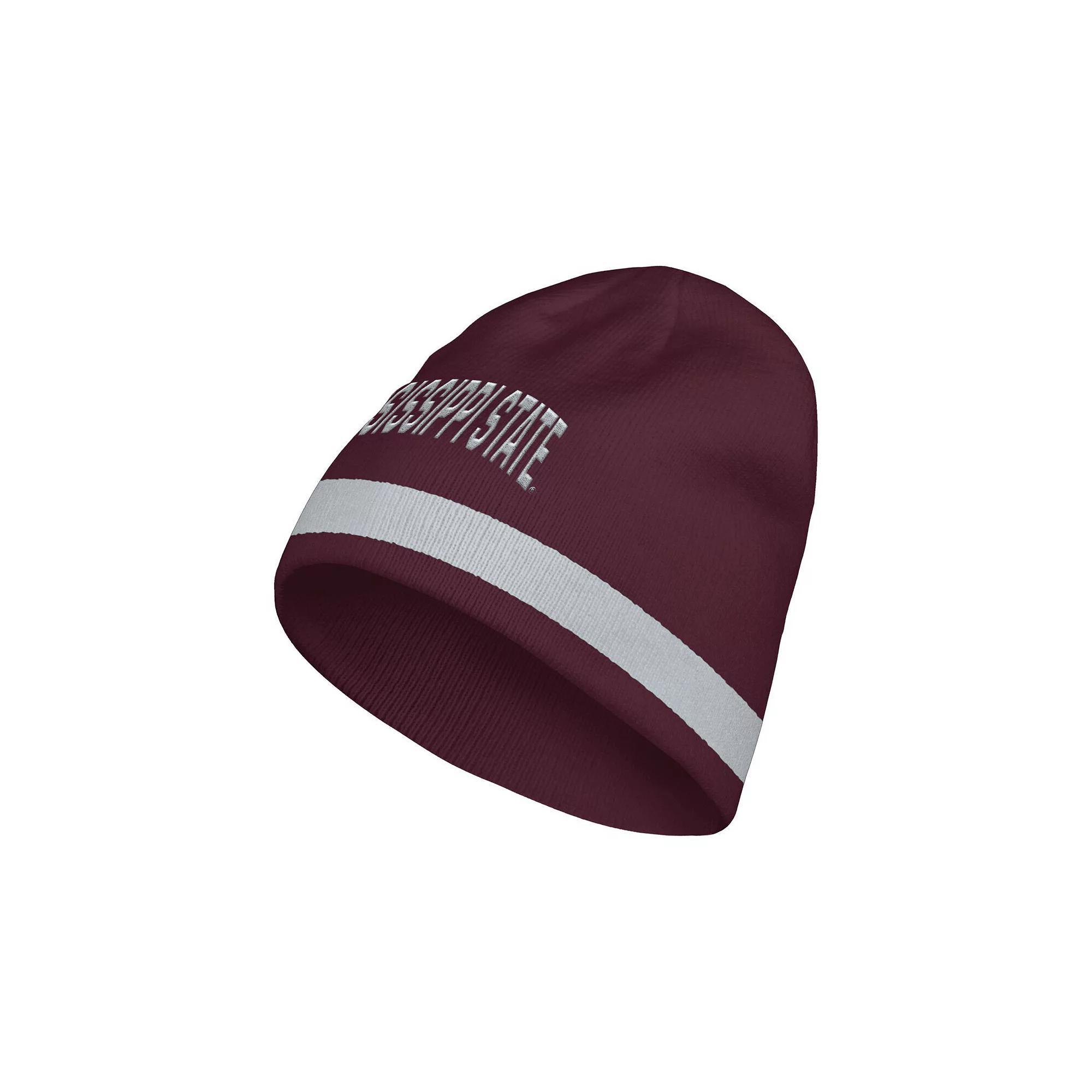 Mens adidas Maroon Mississippi State Bulldogs Wordmark Knit Hat Product Image