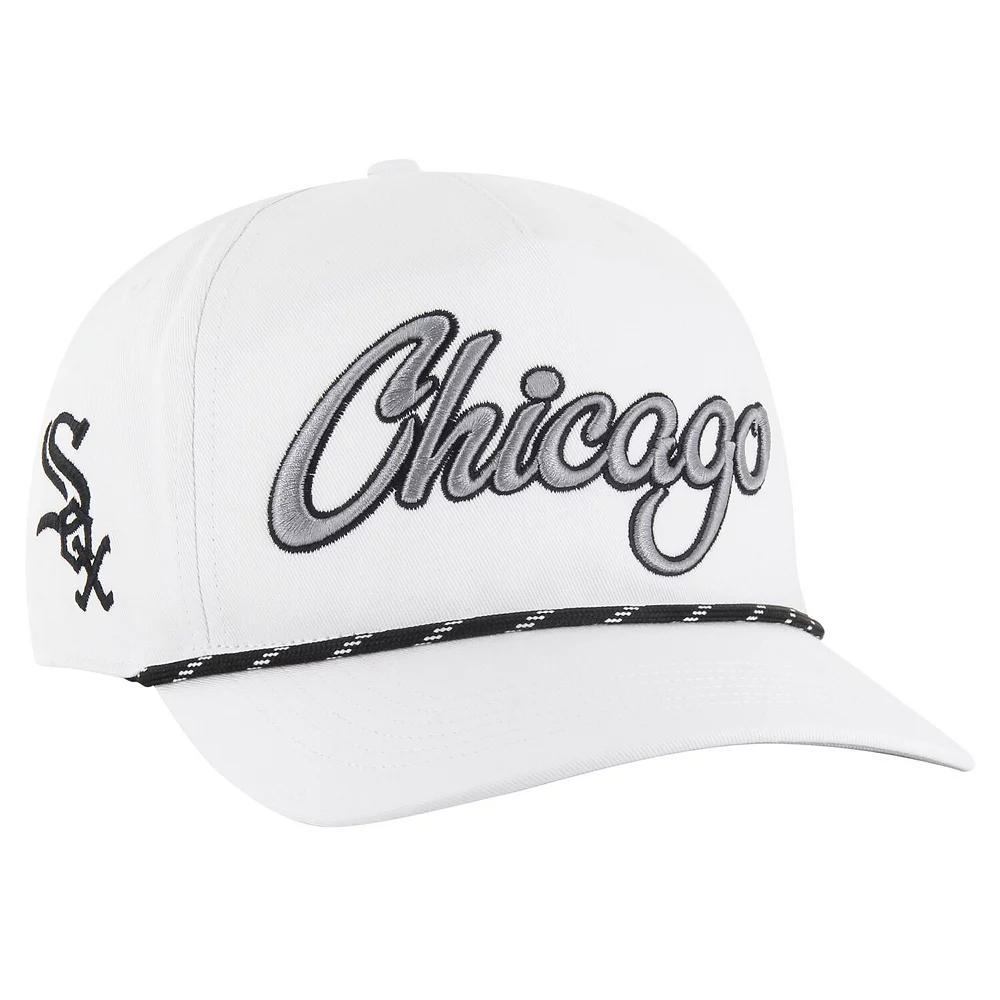 Men's '47 White Chicago White Sox Overhand Speckle Hitch Rope Adjustable Hat Product Image
