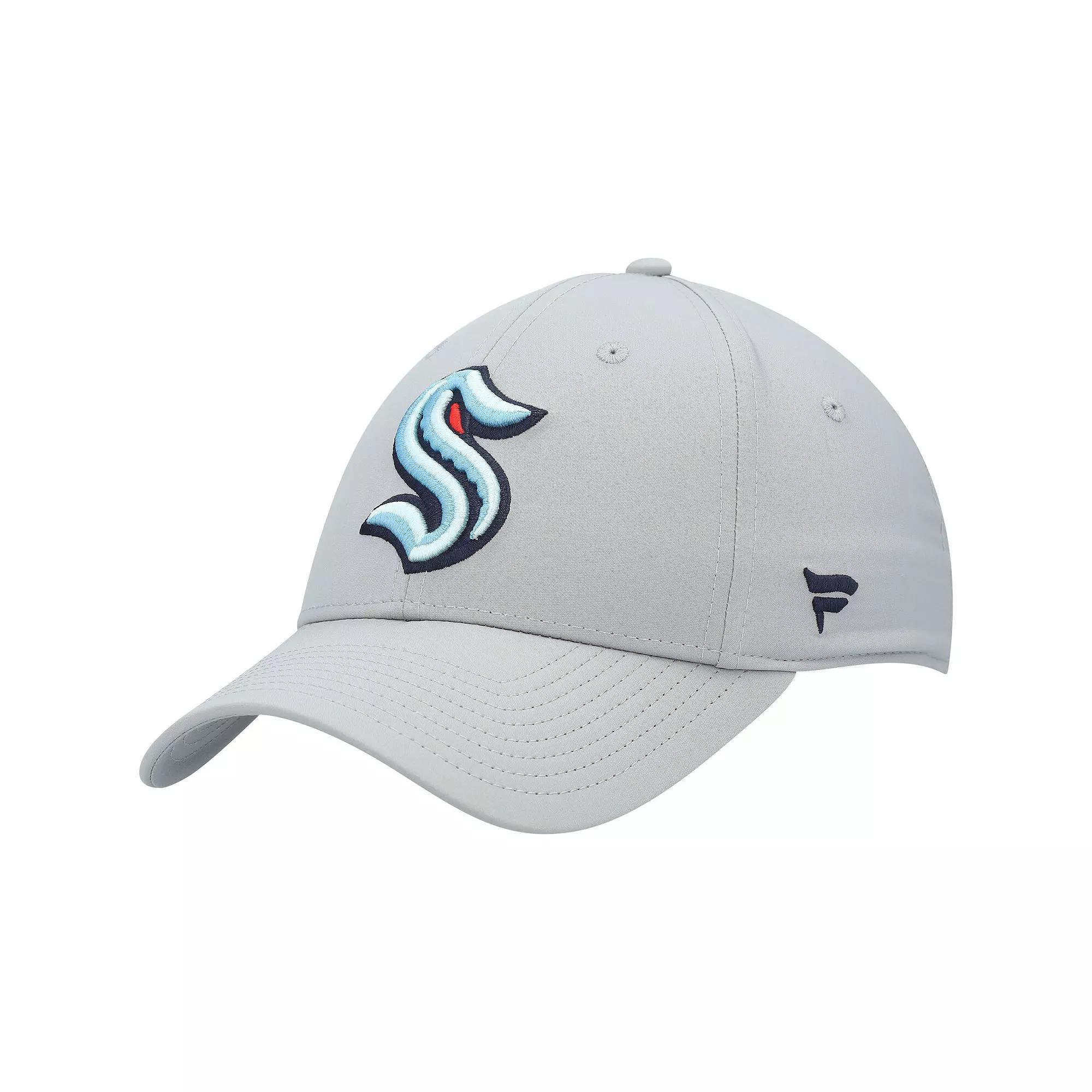 Men's Fanatics Branded Gray Seattle Kraken Core Primary Logo Flex Hat, Size: Small/Medium, Krk Grey Product Image
