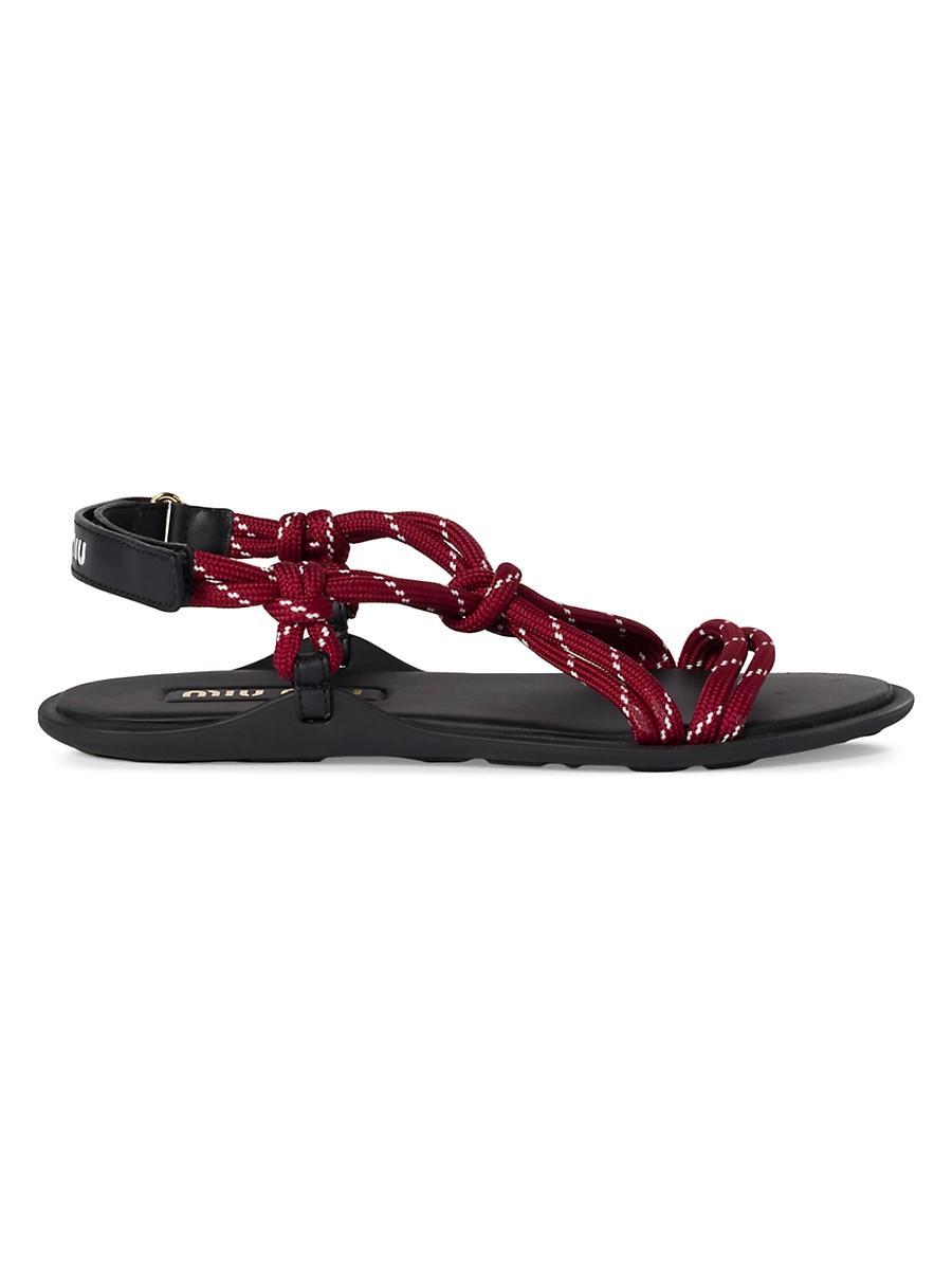 Miu Miu Womens Nastro Rope Sandals Product Image