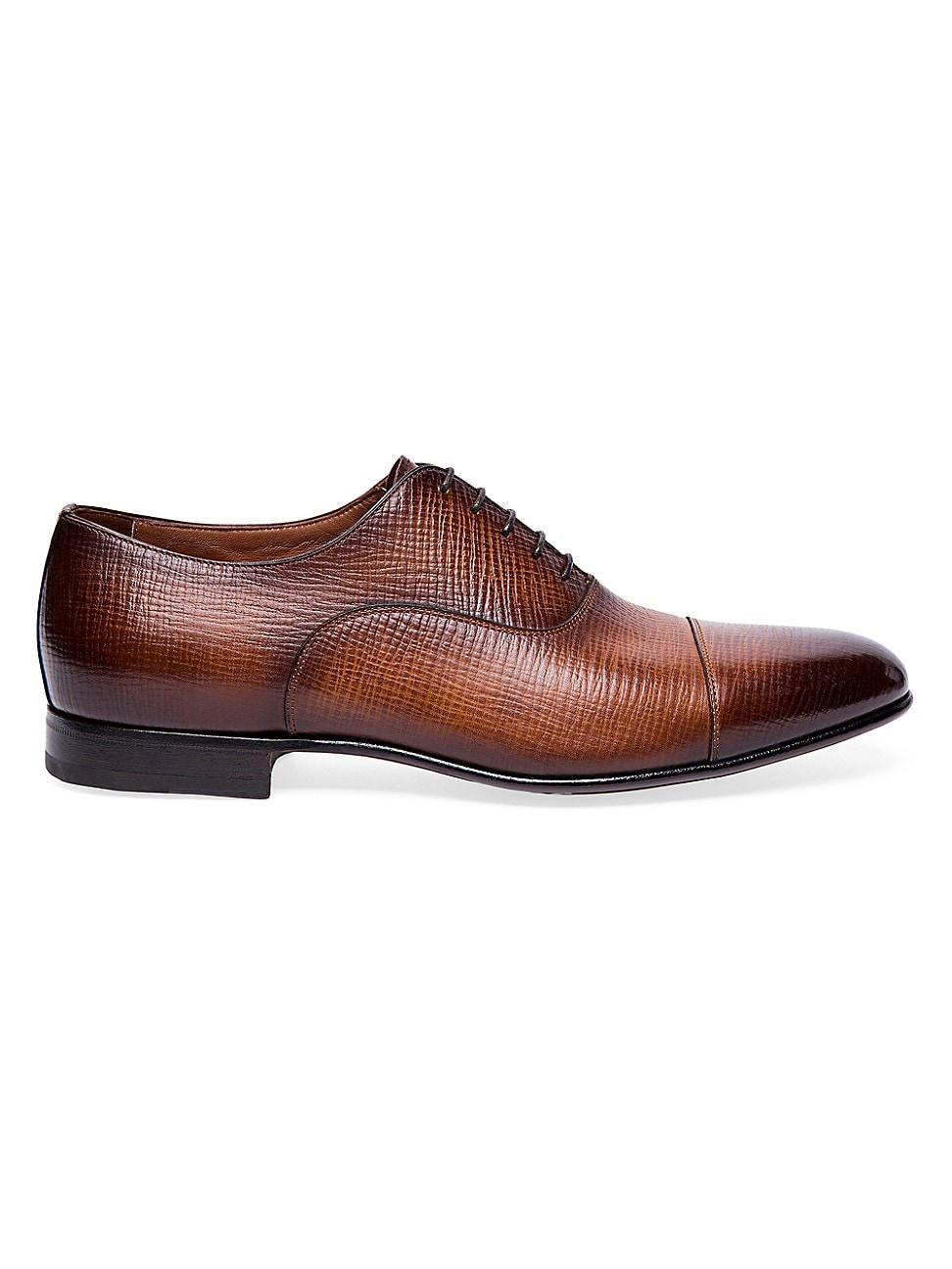 Mens Darian Textured Leather Oxfords Product Image