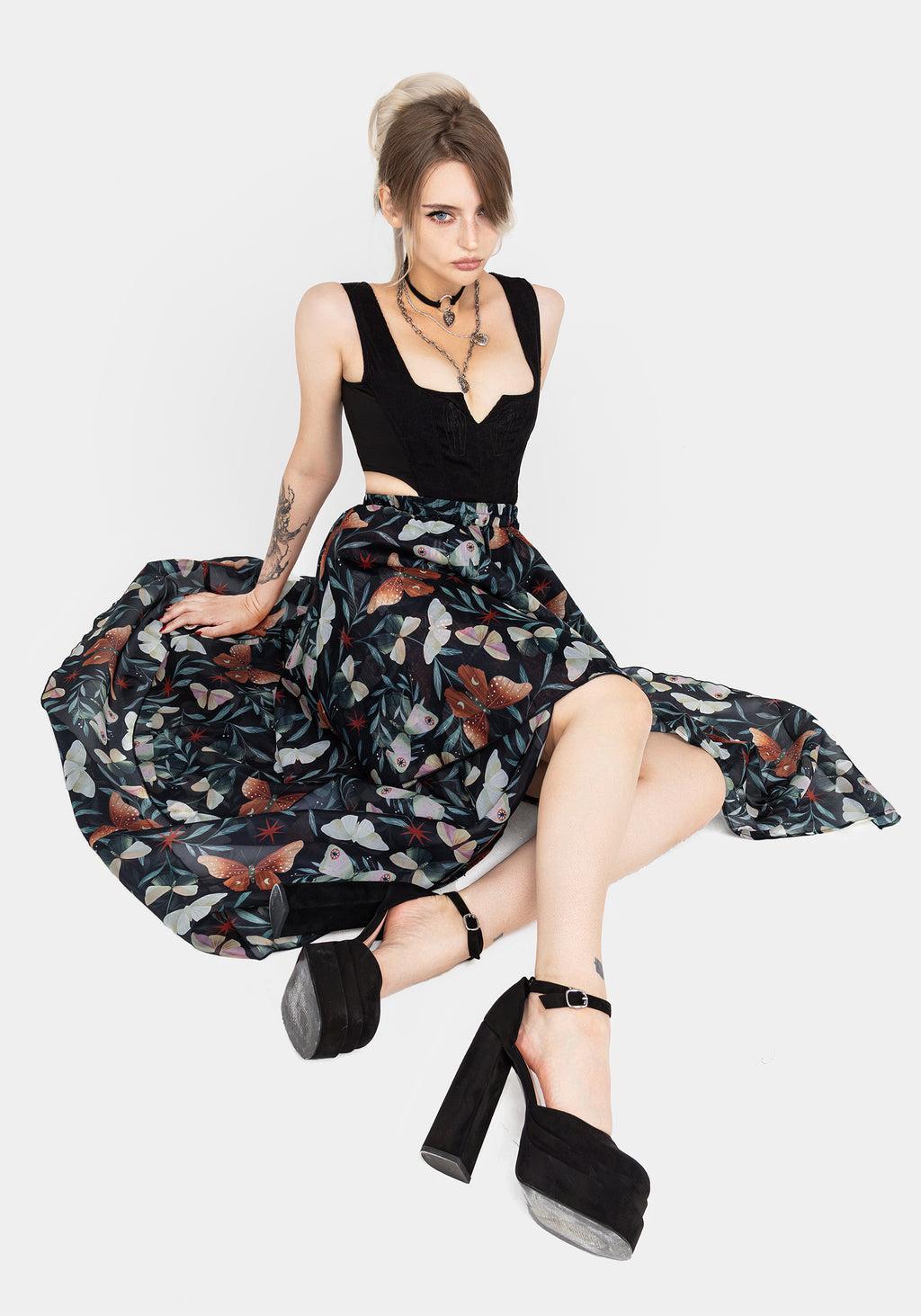 Mariposa Split Tiered Organza Skirt Product Image