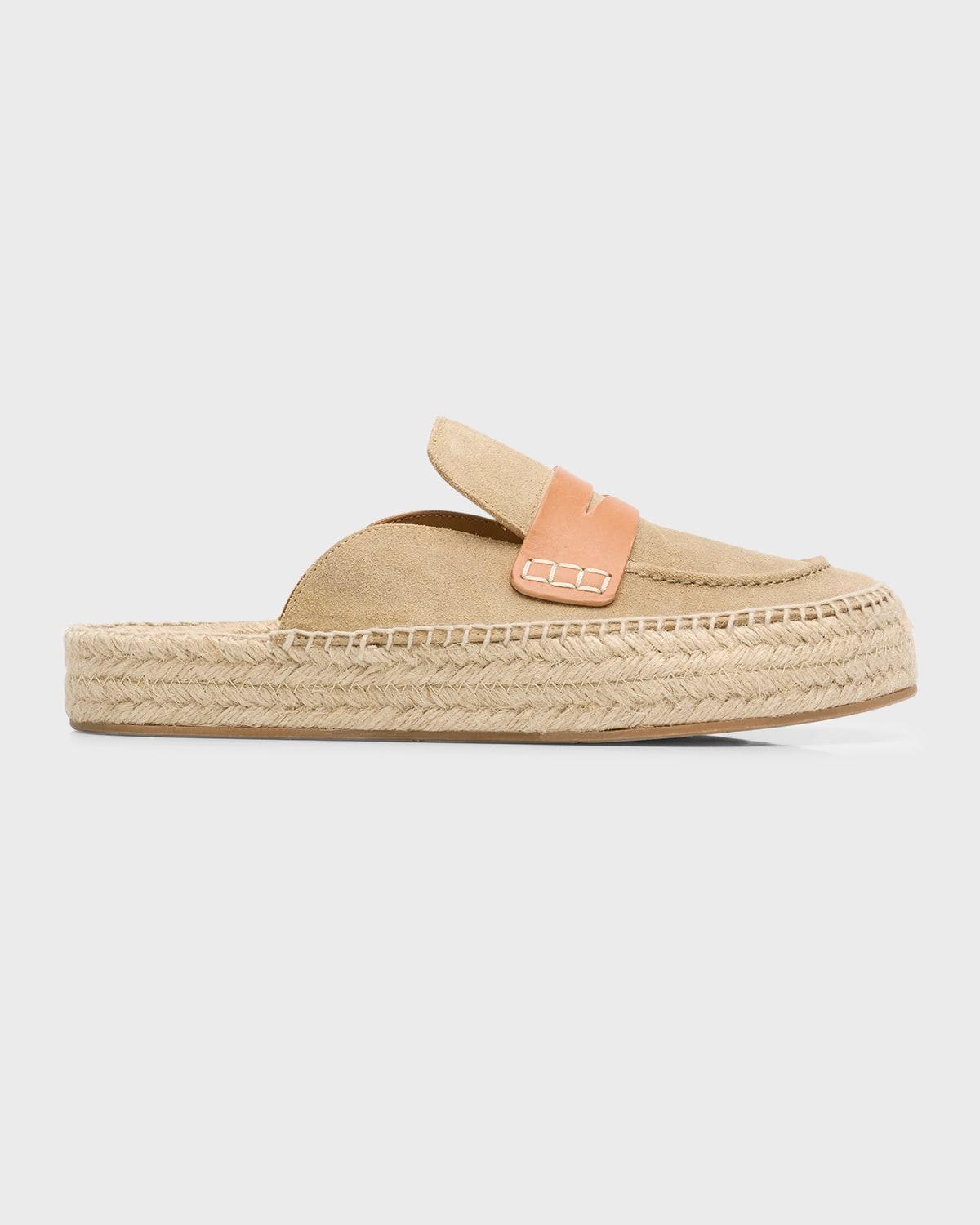 Mens Suede Espadrille Loafers Product Image