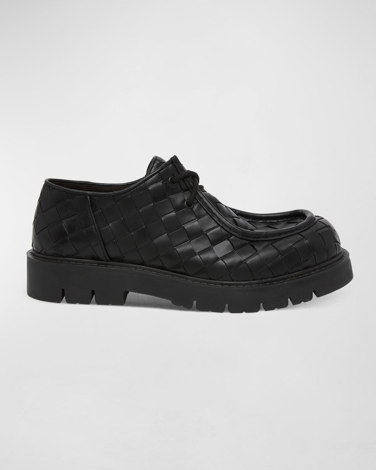 Mens Haddock Intrecciato Leather Derby Shoes Product Image