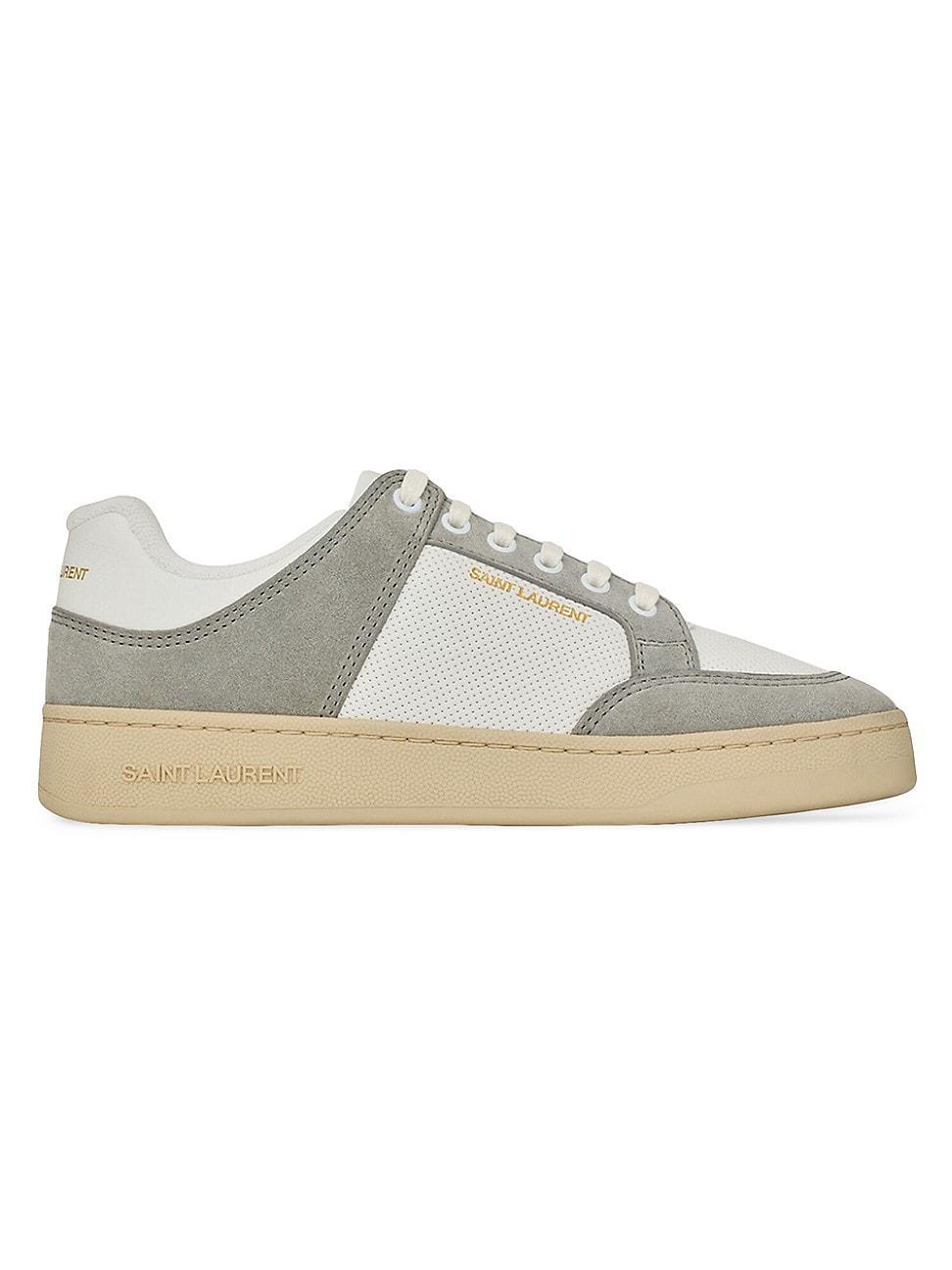 Saint Laurent Womens Sl/61 Sneakers in Leather and Suede Product Image