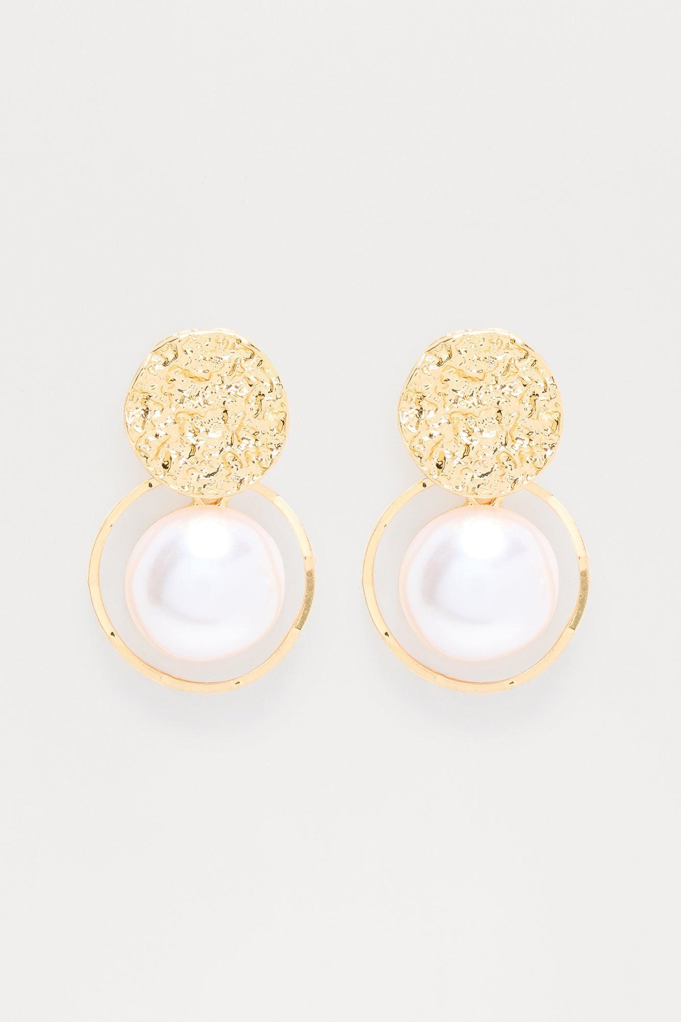 Keep It Wired Pearl Drop Earrings - Gold/combo Female Product Image