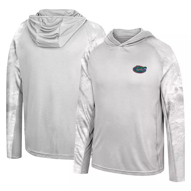 Men's Colosseum Gray/Realtree Camo Florida Gators Gulf Stream Raglan Long Sleeve Hooded T-Shirt, Size: XL, Grey Product Image