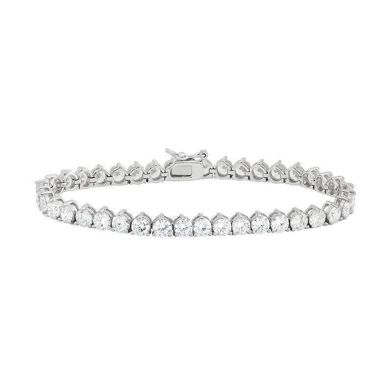 Designs by Gioelli Sterling Silver Lab-Created White Sapphire Tennis Bracelet, Womens Product Image