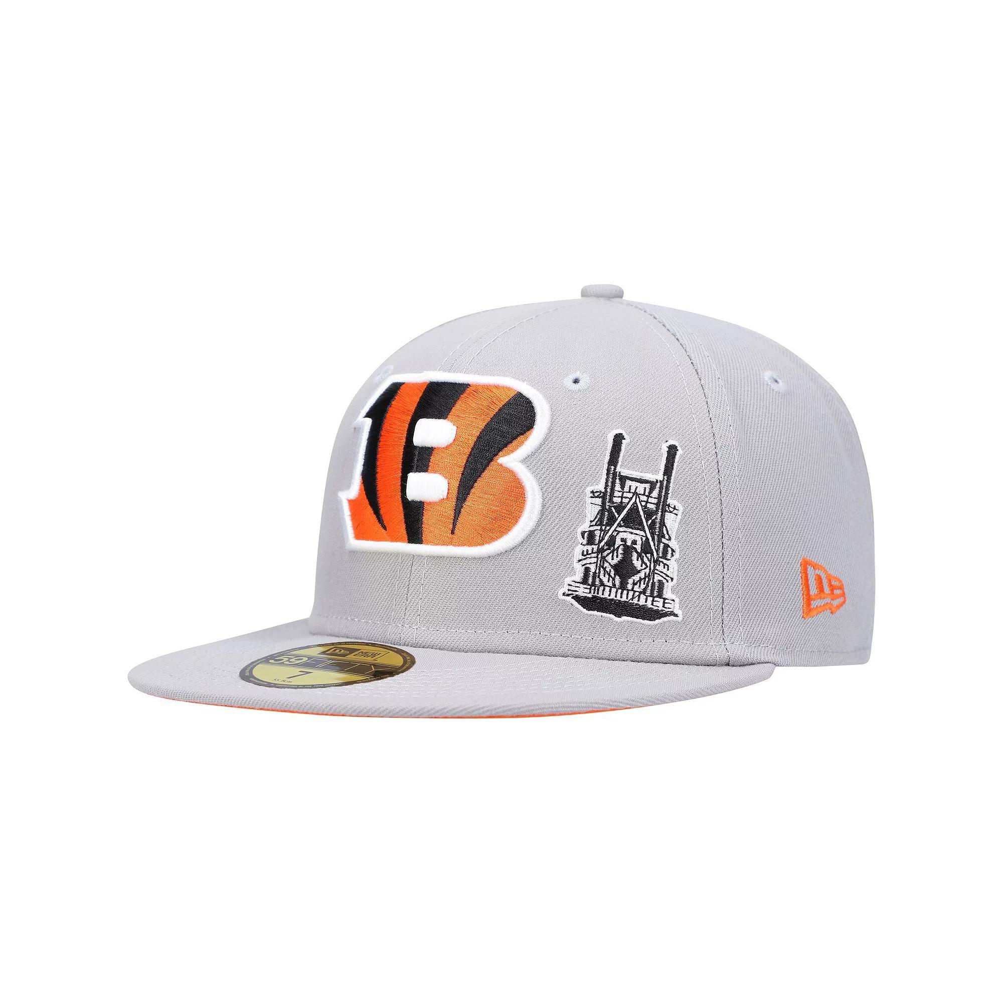 Men's New Era Gray Cincinnati Bengals City Describe 59FIFTY Fitted Hat, Size: 7 1/4, Grey Product Image