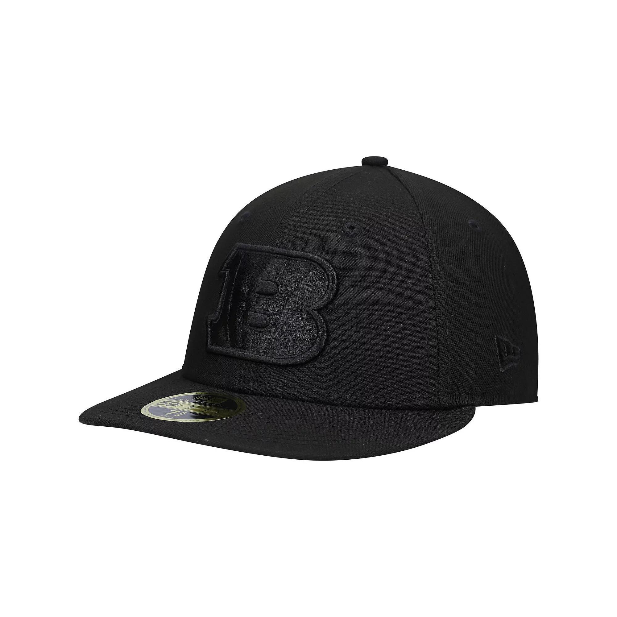 Mens New Era Black Cincinnati Bengals Black Low Profile 59FIFTY II Fitted Hat Product Image