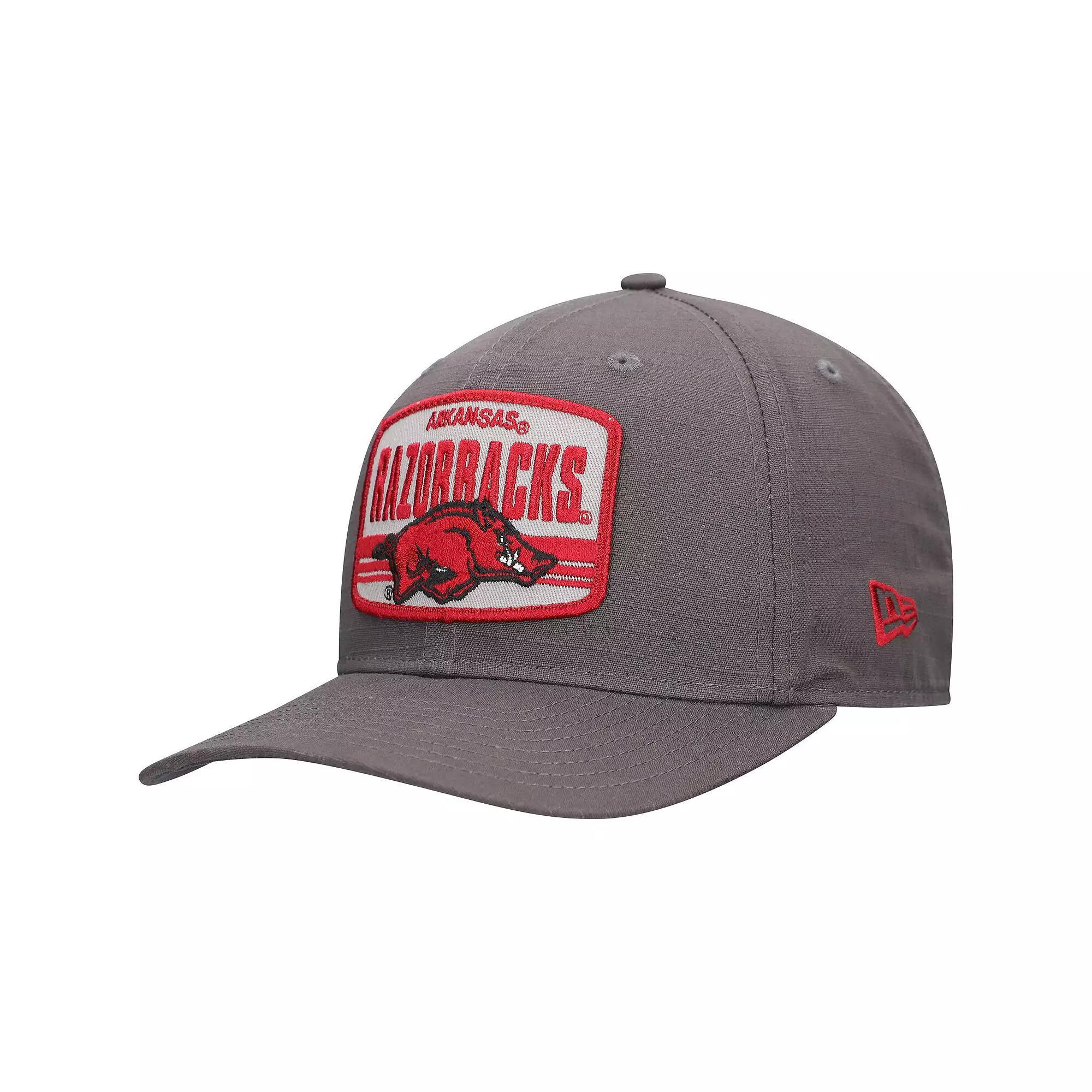 Men's New Era Charcoal Arkansas Razorbacks Team Elevated 9SEVENTY Adjustable Hat Product Image