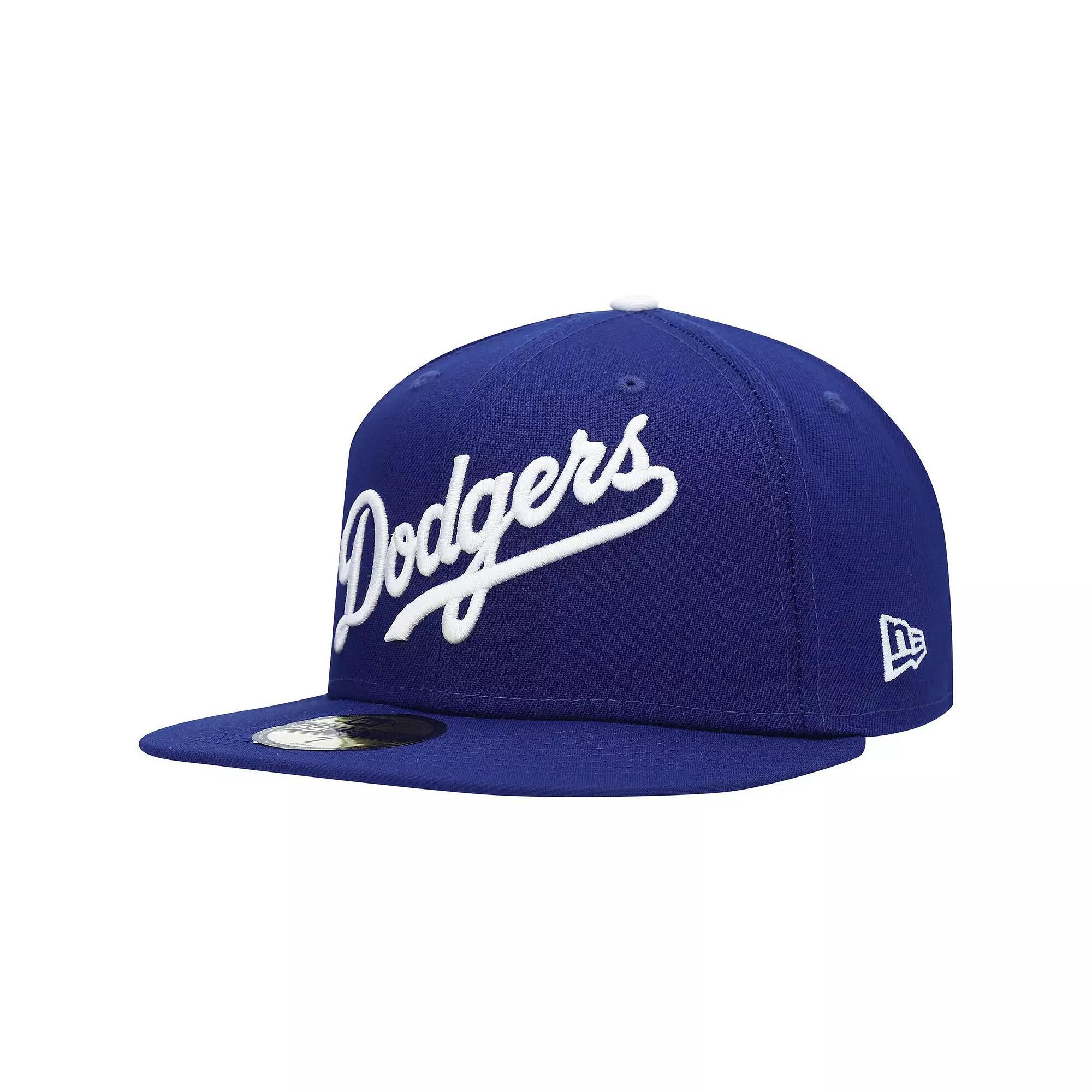 Men's New Era Royal Los Angeles Dodgers White Logo 59FIFTY Fitted Hat, Size: 7 1/4, Blue Product Image