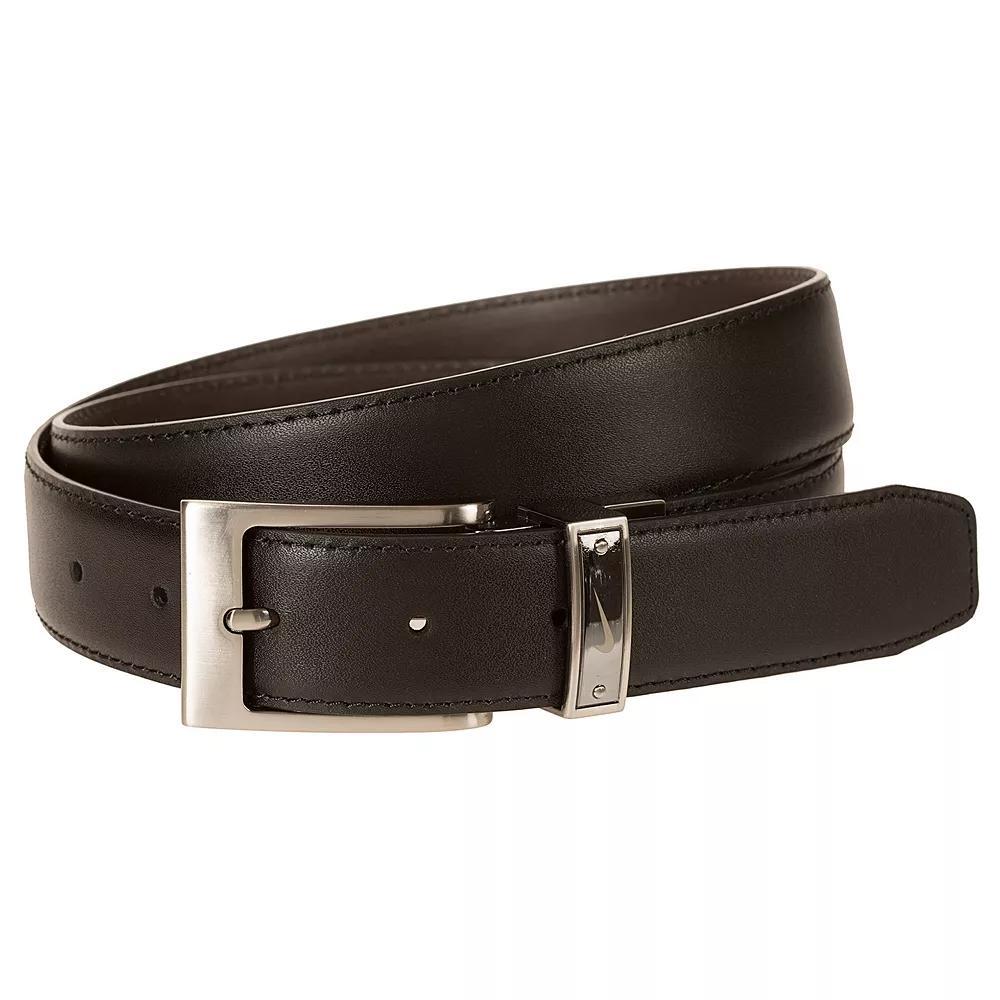 Men's Nike Black & Brown Reversible Leather Belt, Size: 42, Black Brown Product Image