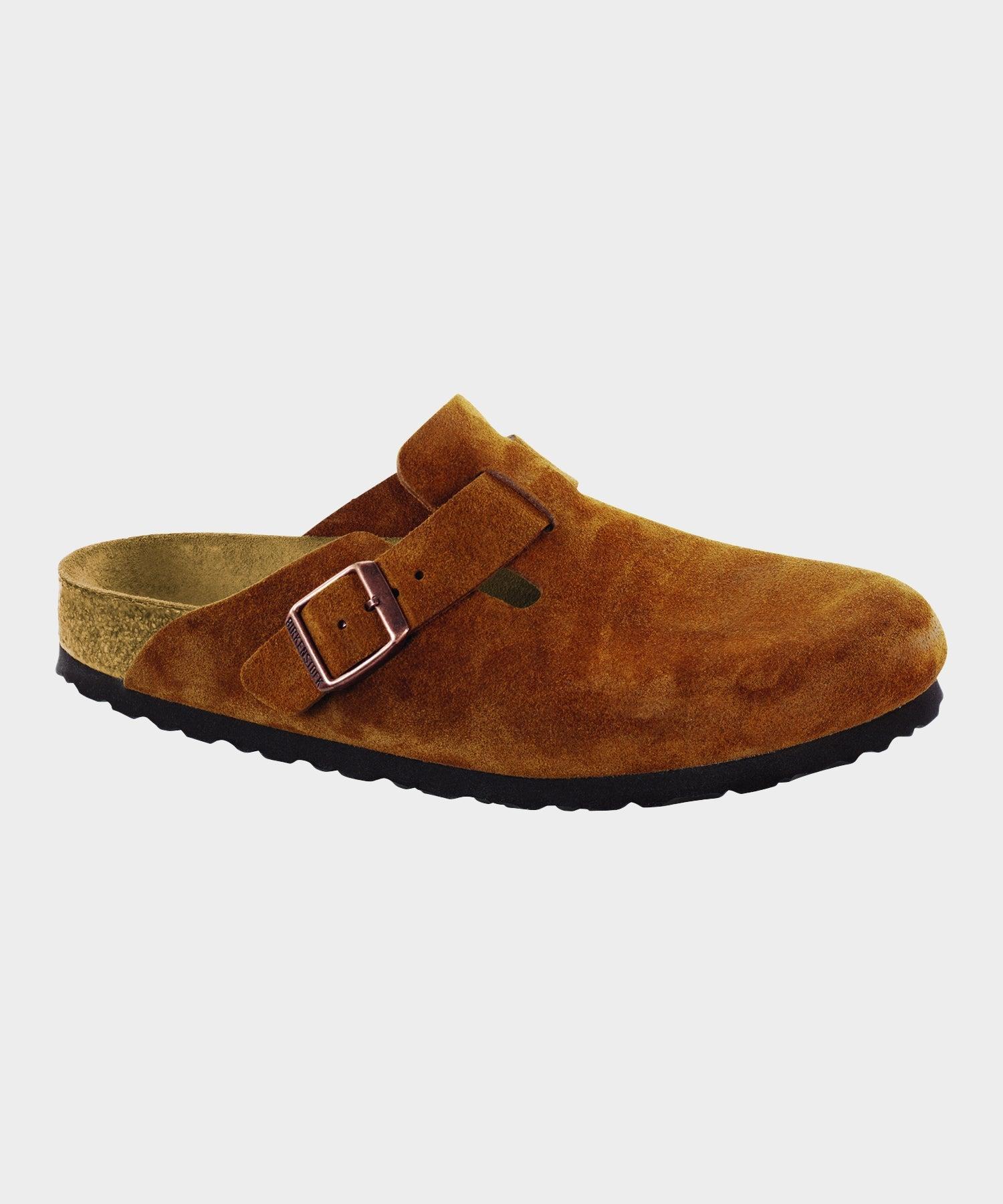 Birkenstock Mens Boston Suede Slide-On Soft Footbed Clogs Product Image