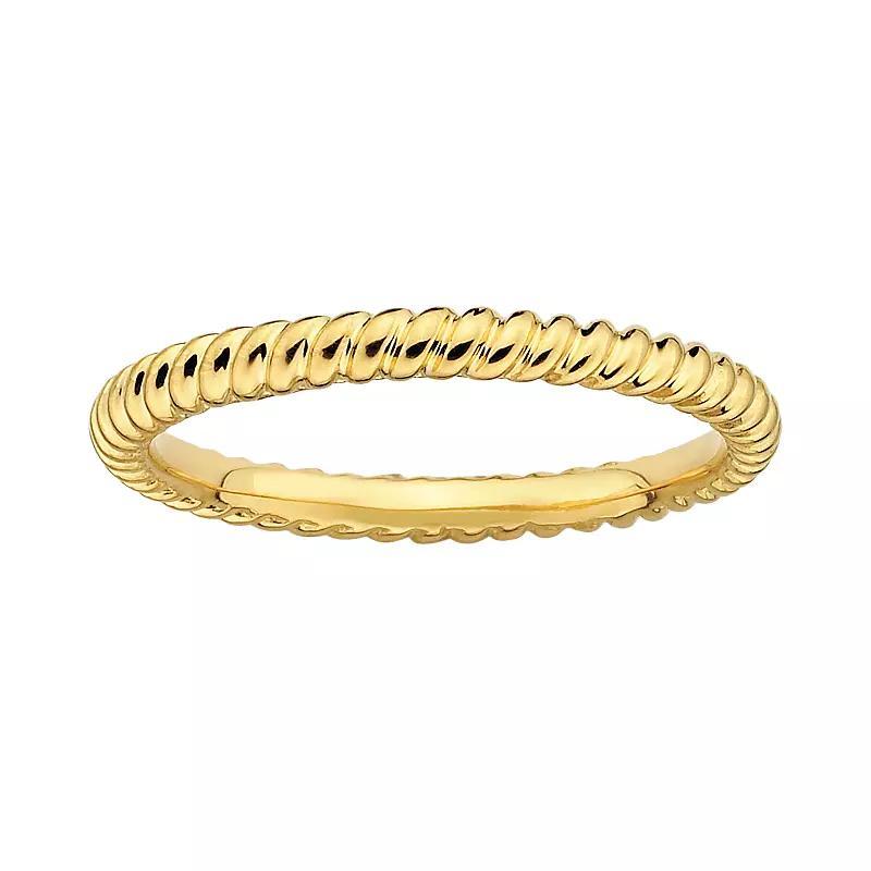 Stacks & Stones 18k Gold Over Silver Twist Stack Ring, Women's, Size: 10 Product Image