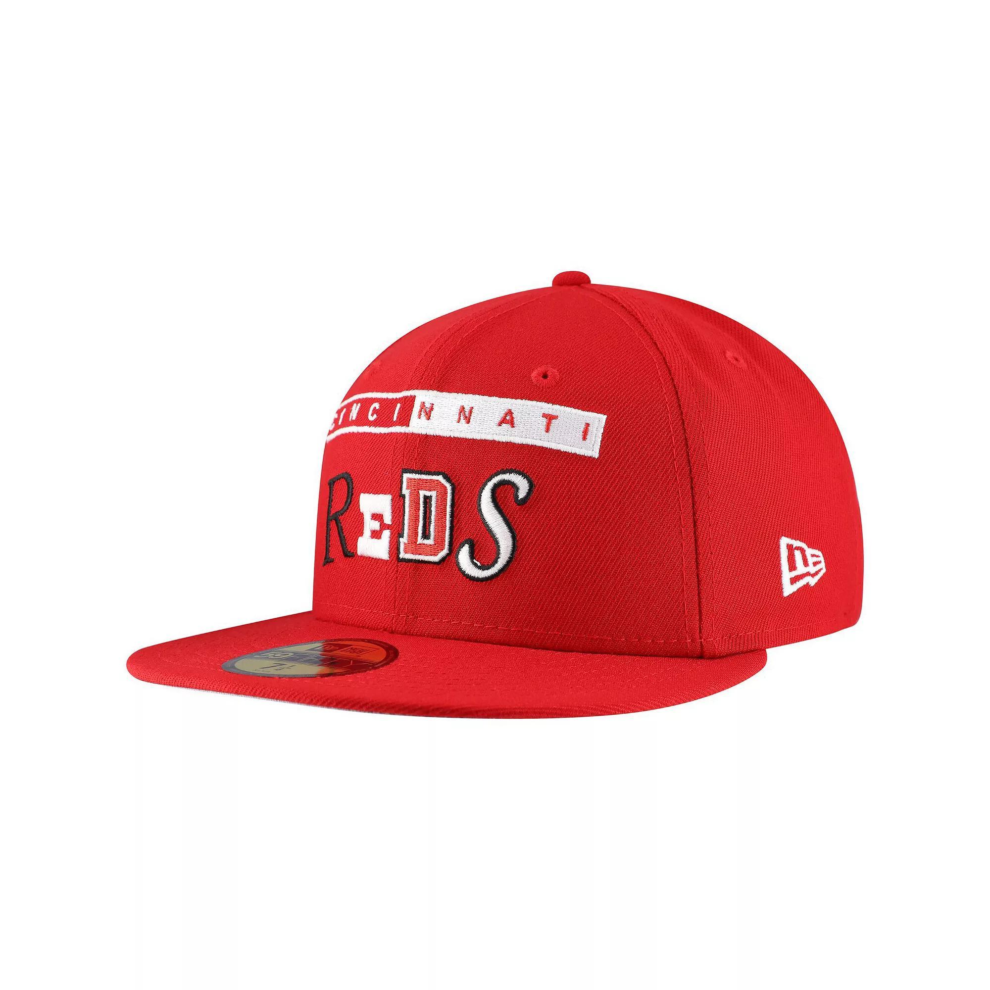 Men's New Era Red Cincinnati Reds Ransom 59FIFTY Fitted Hat, Size: 7 3/8, Red Red Product Image