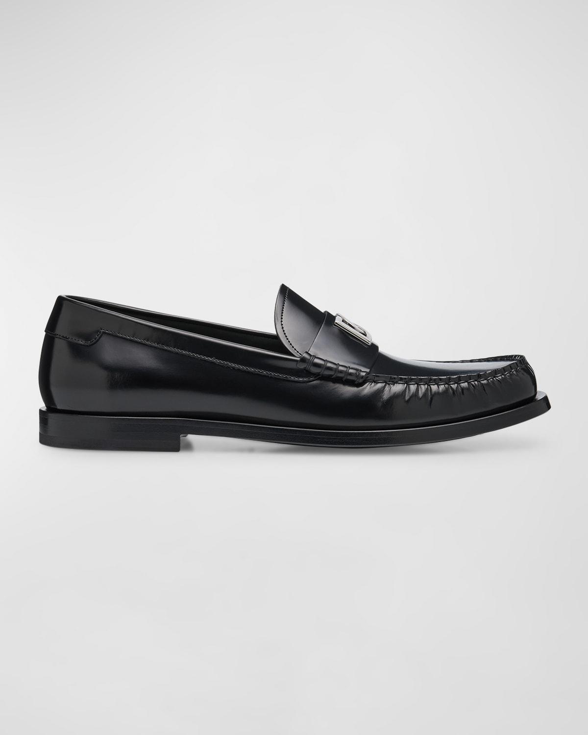Mens DG Brushed Calfskin Penny Loafers Product Image