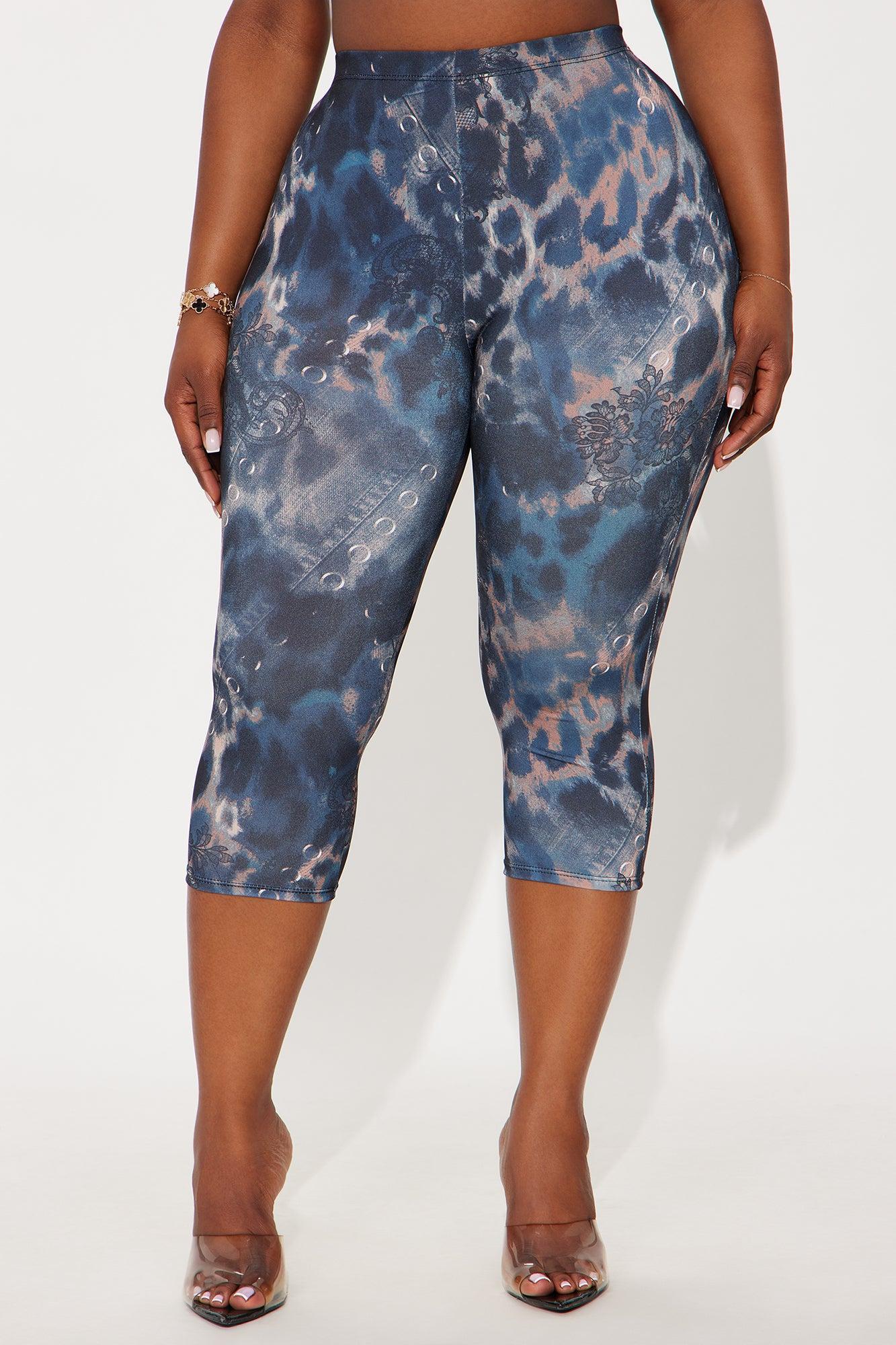Divine Beauty Leopard Capri Legging - Black/combo Product Image