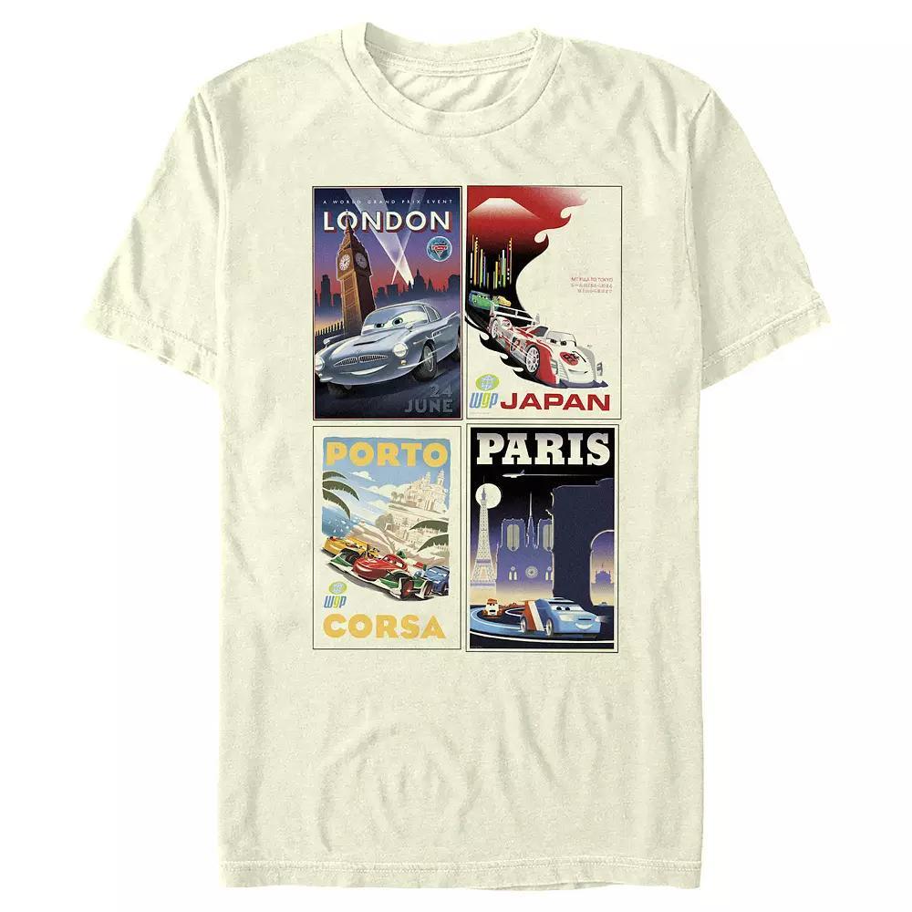 Disney / Pixar's Cars International Posters Men's Graphic Tee, Size: Medium, Natural Product Image
