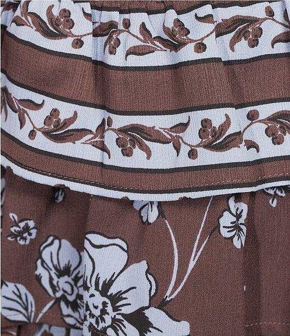 GB Smocked Floral Printed Coordinating Mini Skort Product Image