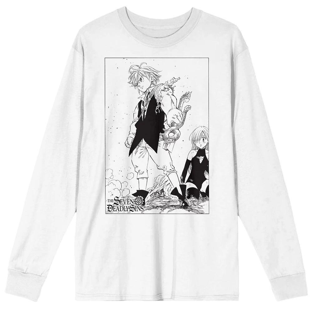 Men's Seven Deadly Sins Restored Power Long Sleeve Graphic Tee, Size: Small, White Product Image