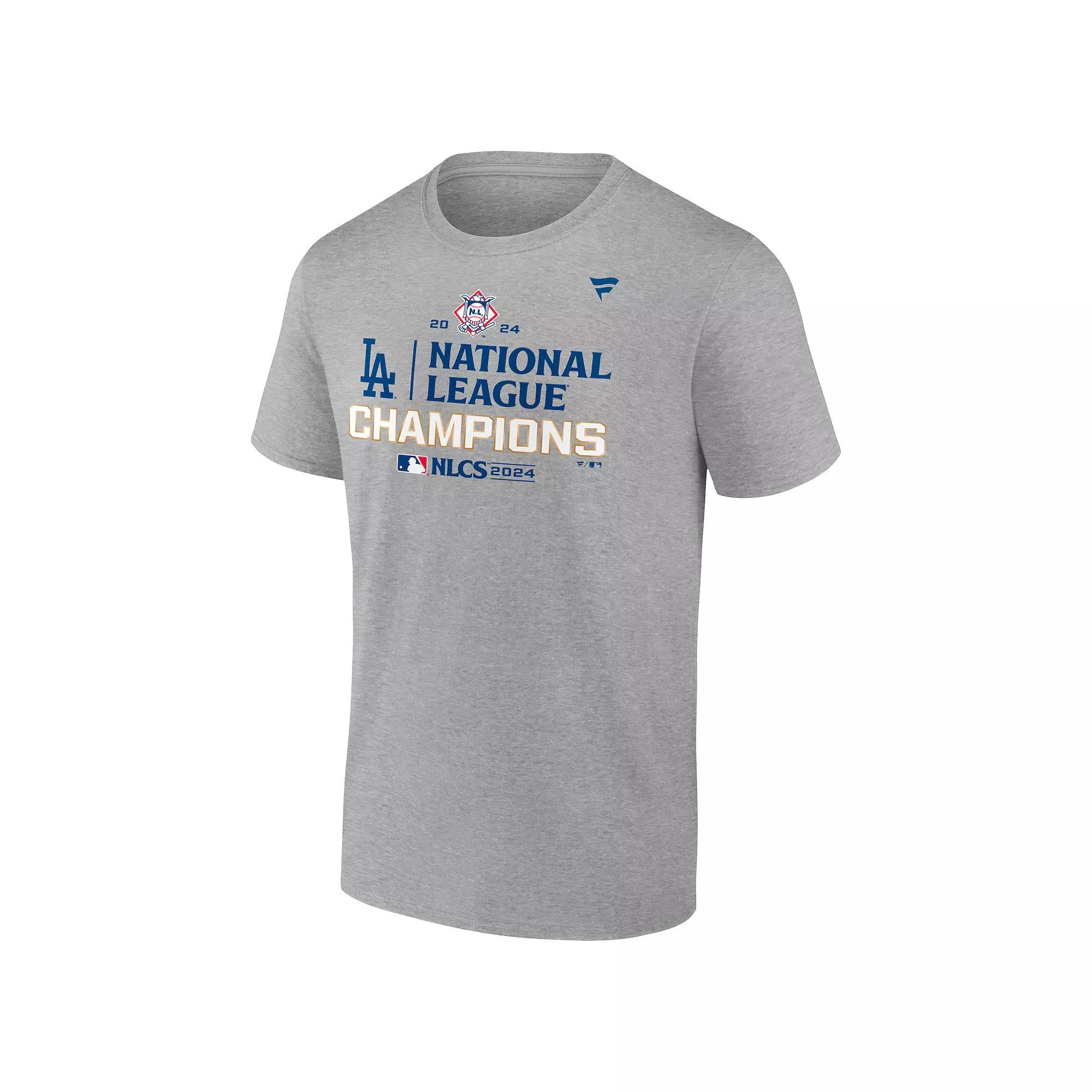 Men's Fanatics Los Angeles Dodgers MLB 2024 National League Champions T-shirt, Size: Large, Gray Product Image