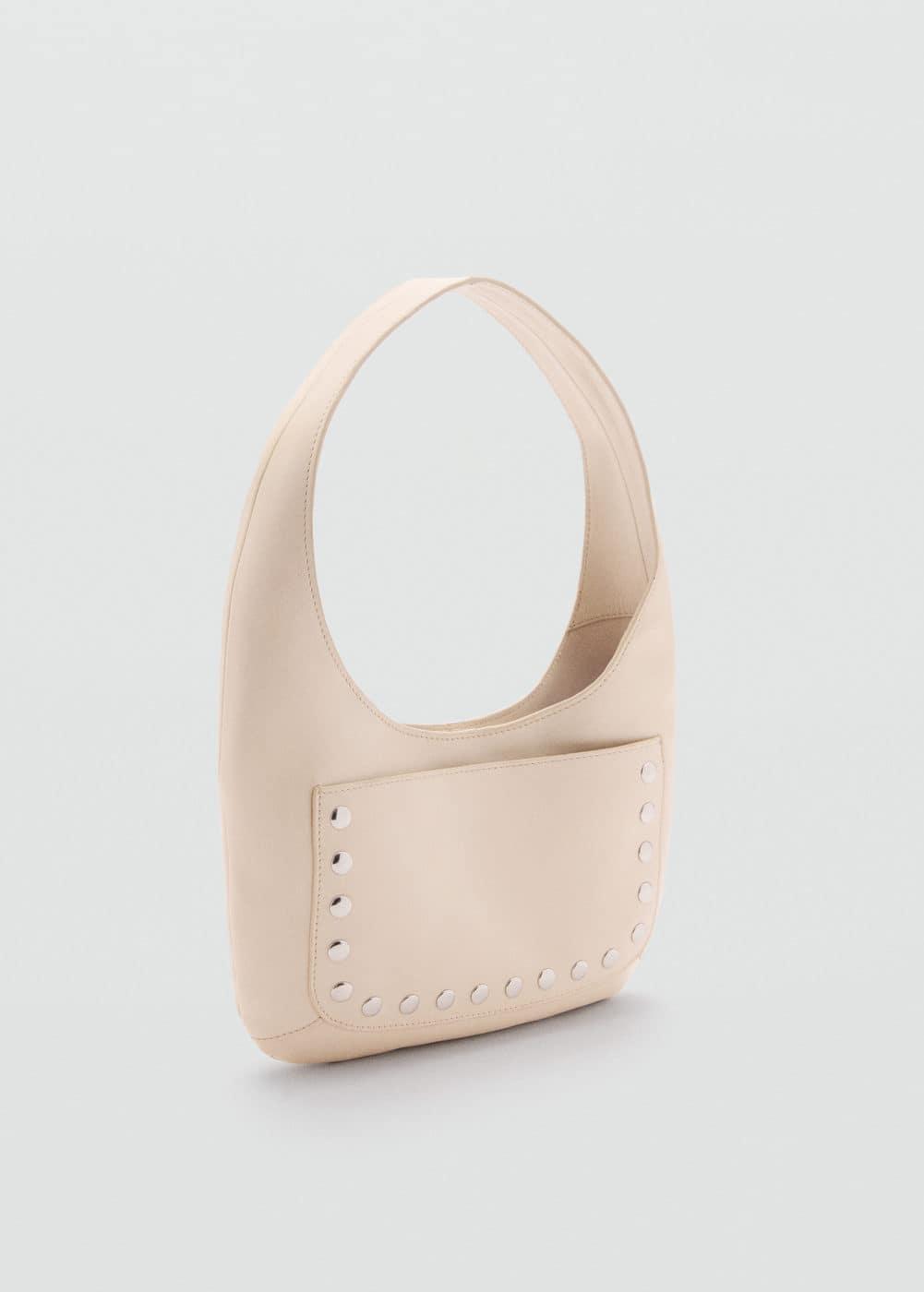 Stud leather bag - Women | MANGO USA Product Image