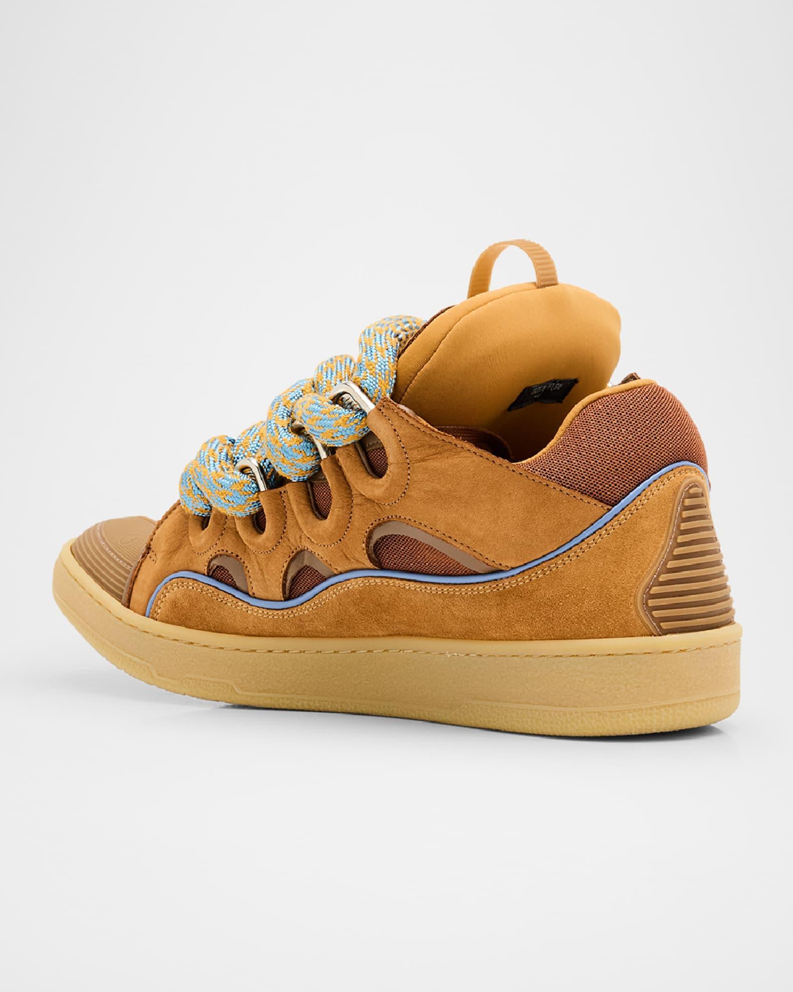 Men's Curb Leather Low-Top Sneakers Product Image