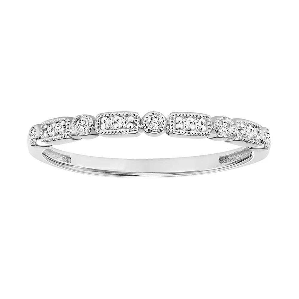 Love Always 10k White Gold Diamond-Accent Stackable Anniversary Ring, Women's, Size: 6 Product Image