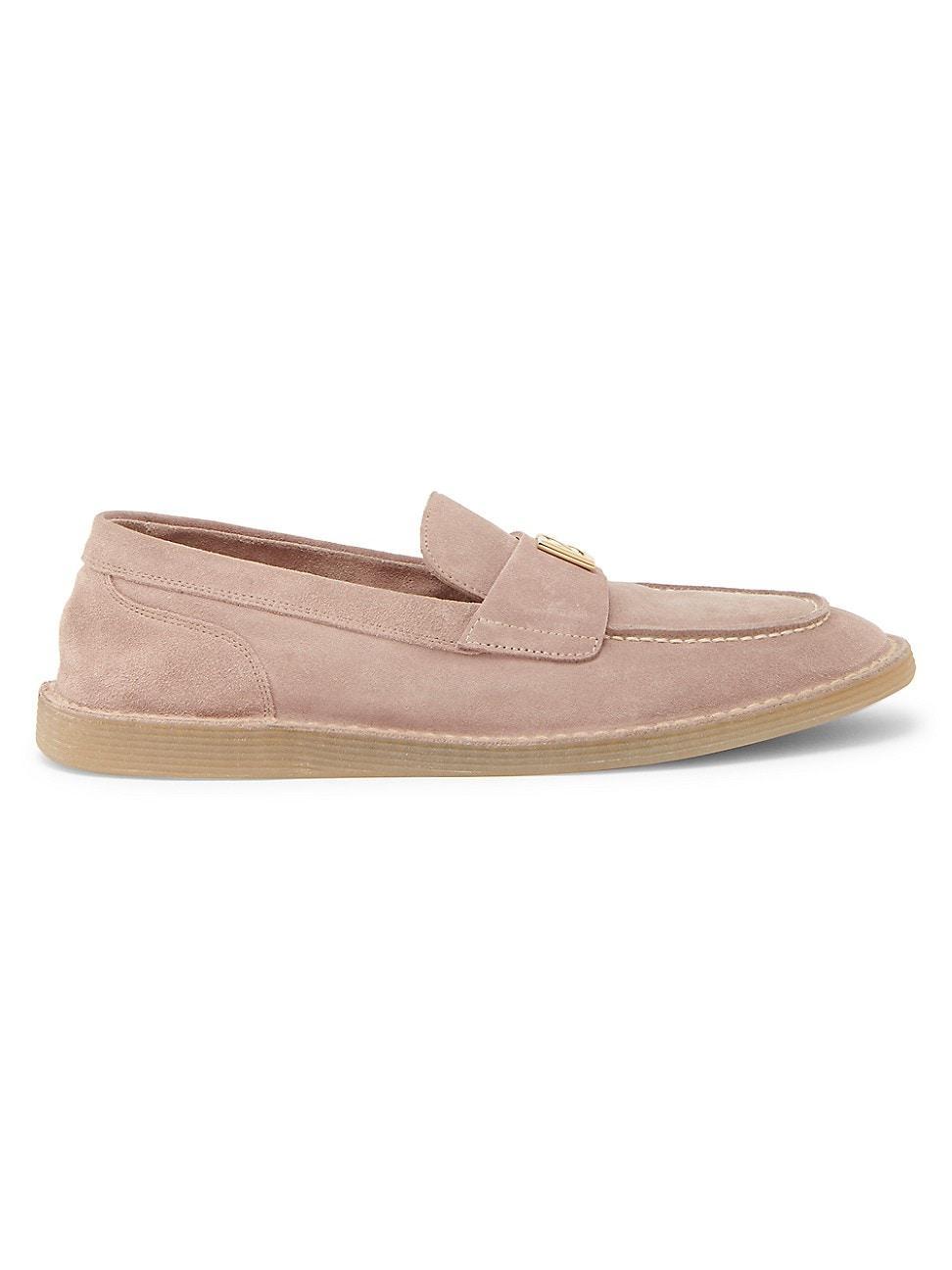 Womens Florio Logo-Detailed Suede Loafers Product Image