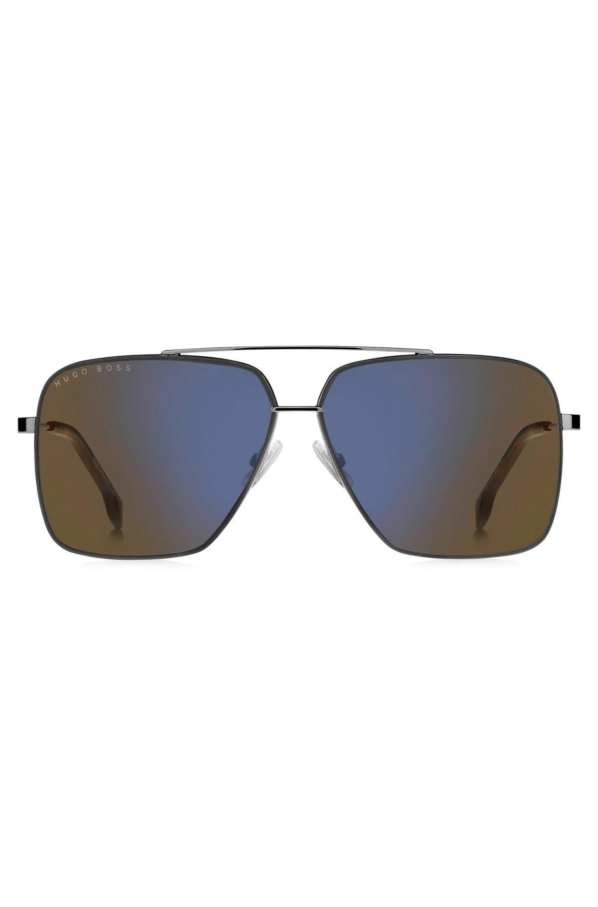 Fork-temple sunglasses with Havana end tips Product Image